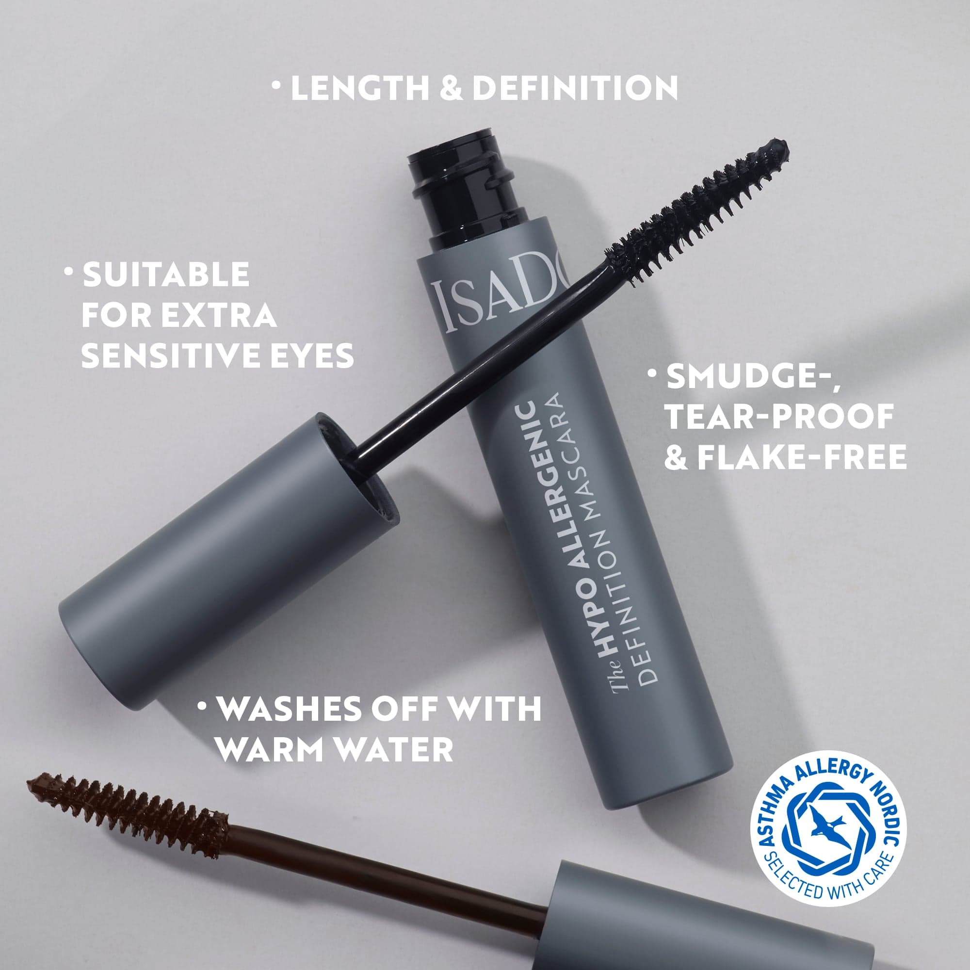 IsaDora The Hypo Allergenic Definition Mascara 02 Brown 10 ml - produktbild 5