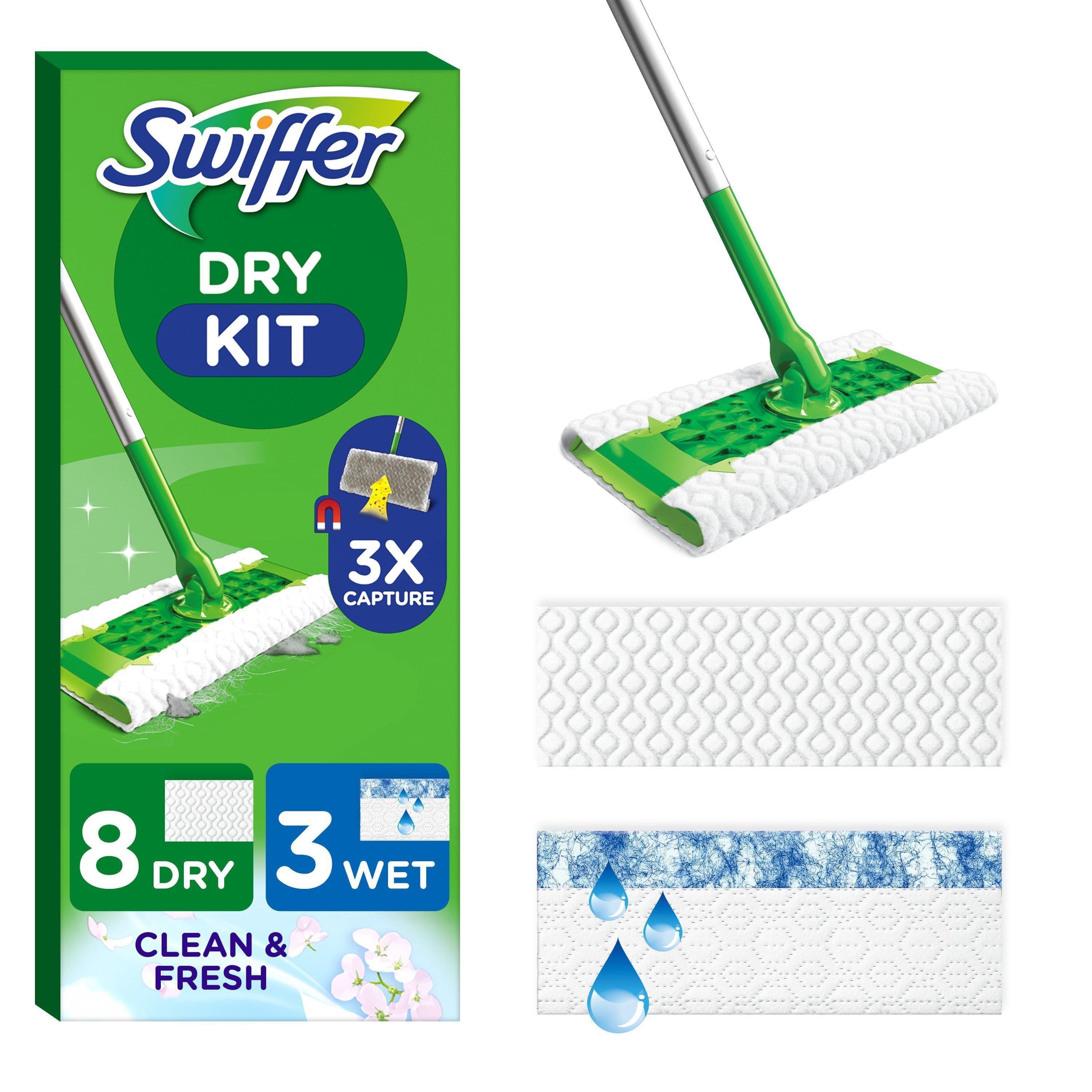 Swiffer Sweeper Startkit Rengöringsmopp med Torra & Fuktiga Golvdukar