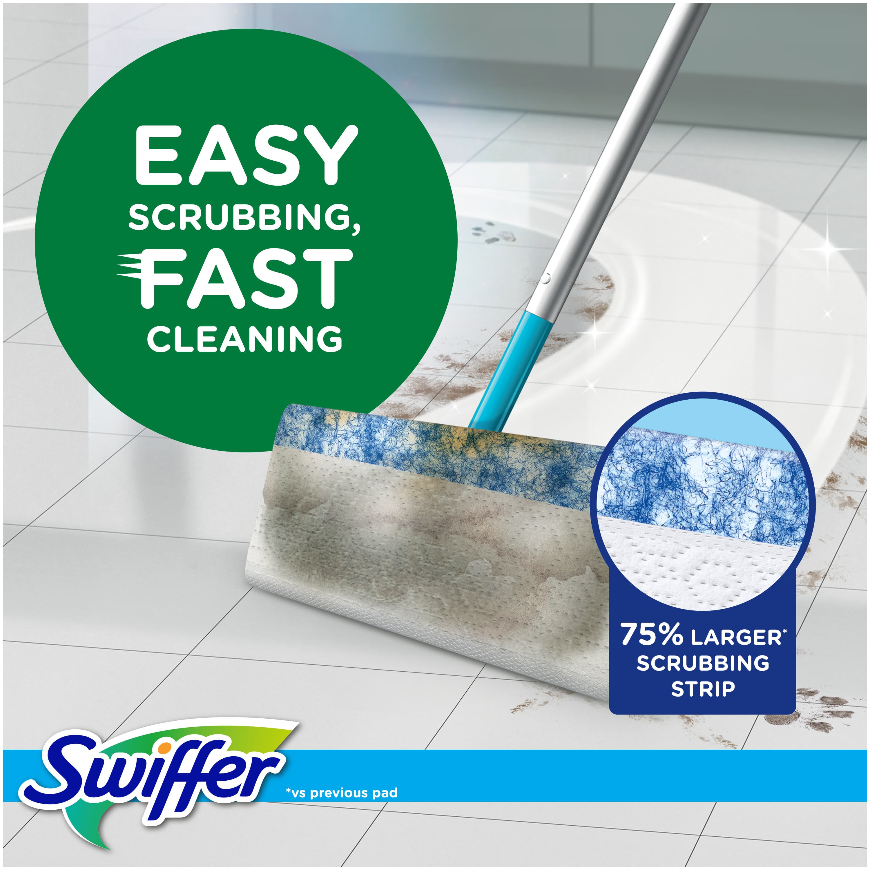 Swiffer Wet Startkit Golvrengöring 1 Mopp + 6 Fuktiga Rengöringsdukar - produktbild 2