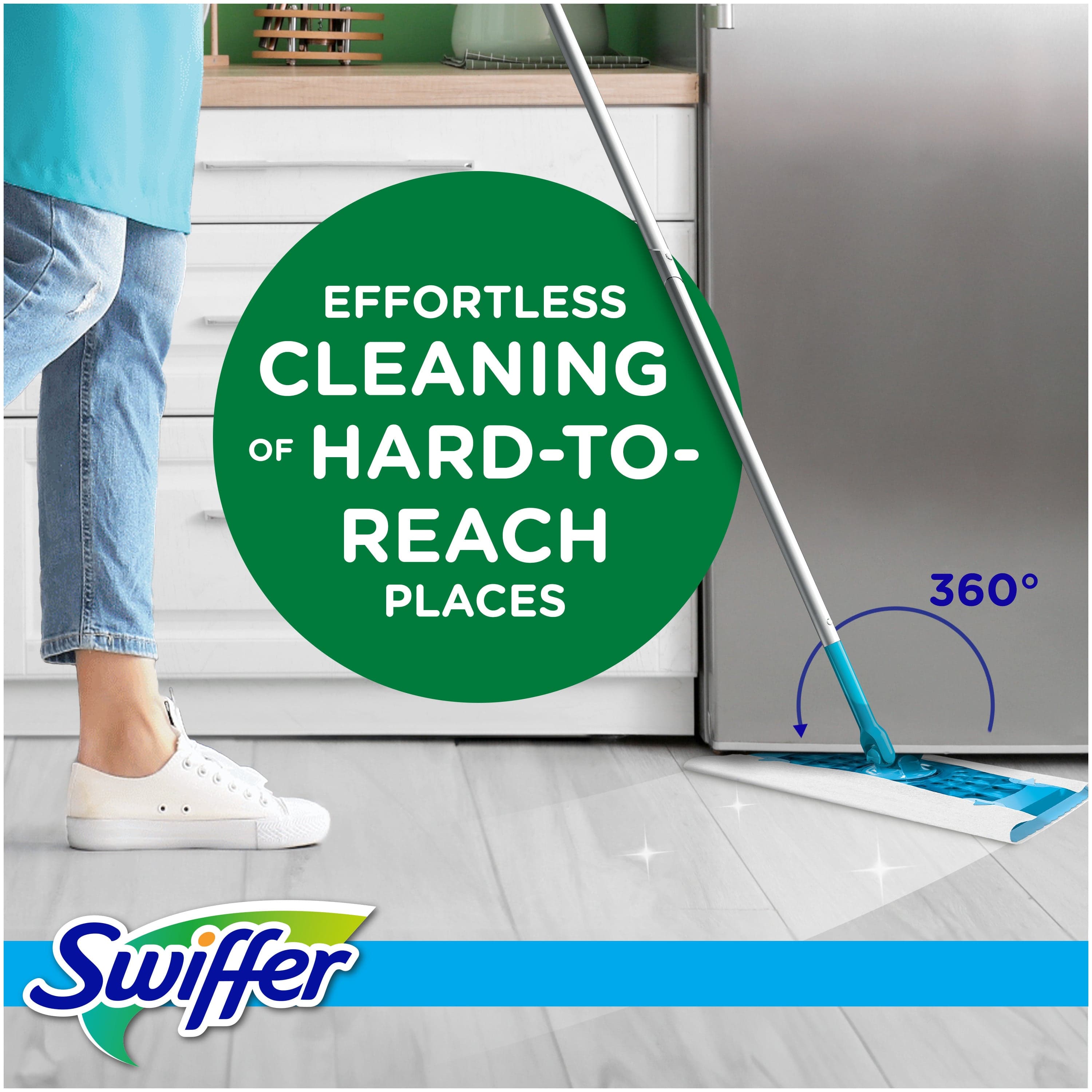 Swiffer Wet Startkit Golvrengöring 1 Mopp + 6 Fuktiga Rengöringsdukar - produktbild 5