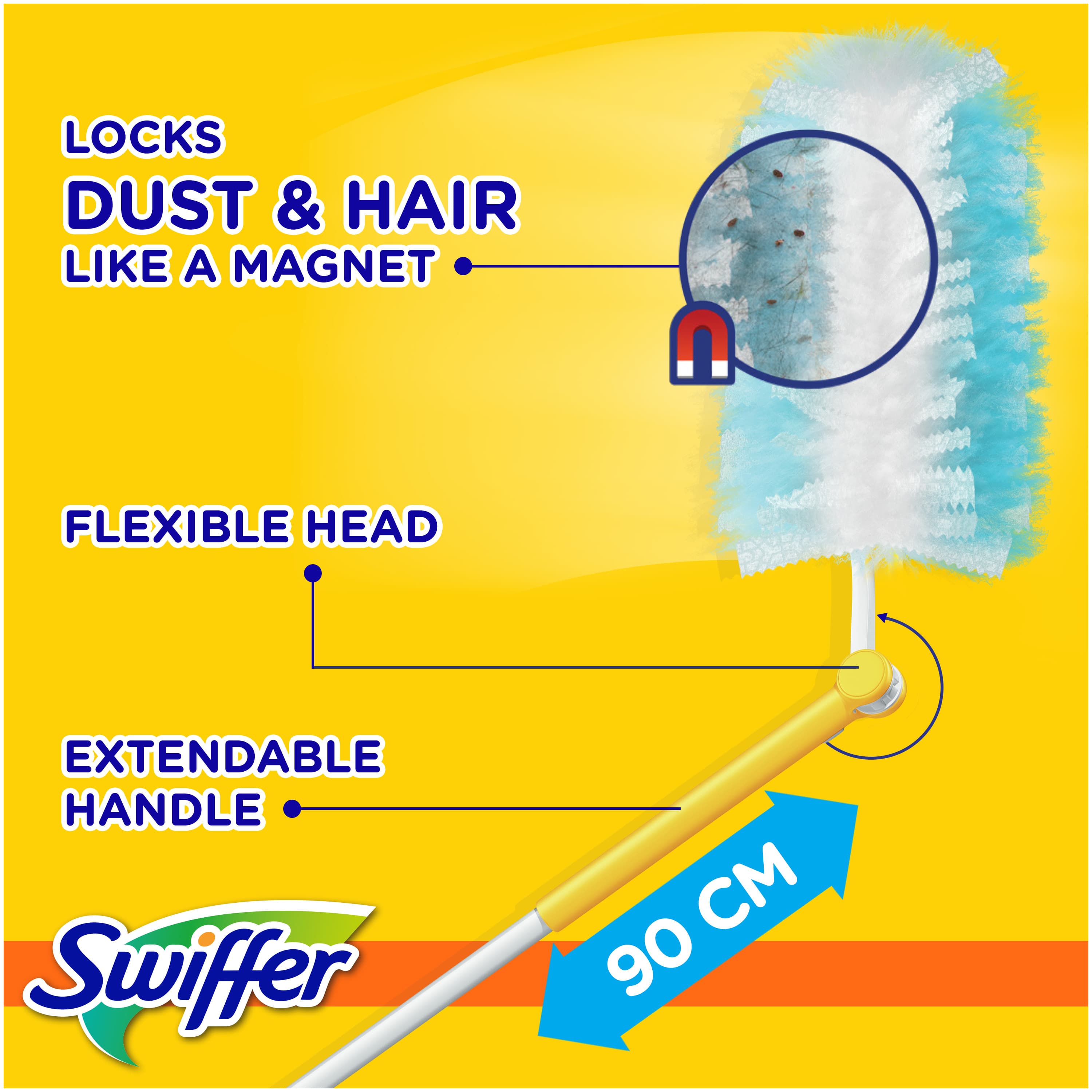 Swiffer XXL Duster Kit med 1 Handtag + 2 Damvippa Refiller 4