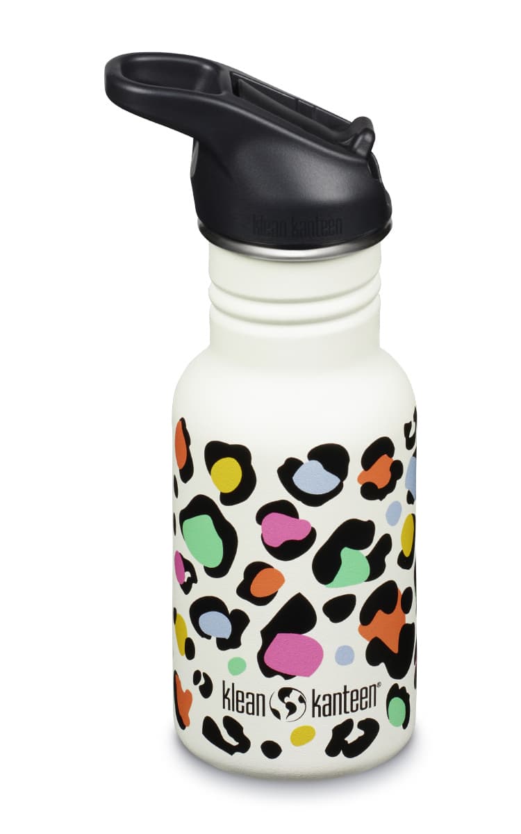 Klean Kanteen Kid Classic Narrow Leopard Print w/ Flip Seal Sport Cap 355 ml 2