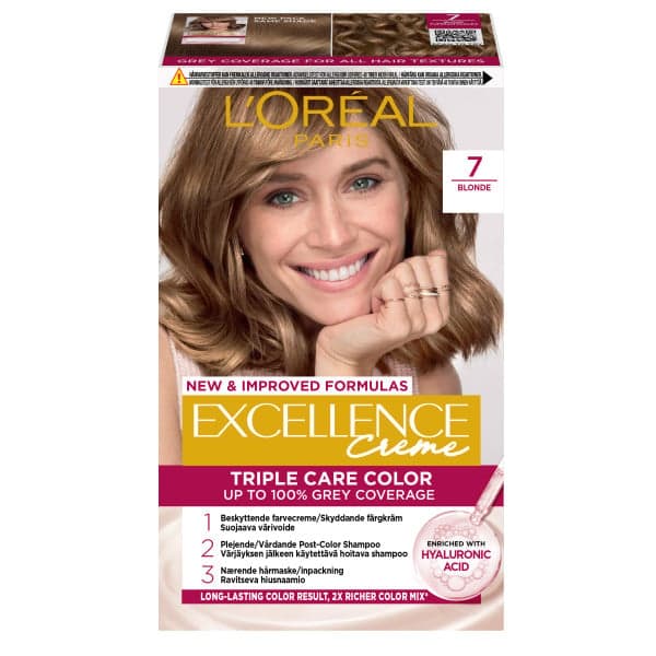 L'Oréal Paris Excellence Creme Permanent Hårfärg 7 Blonde