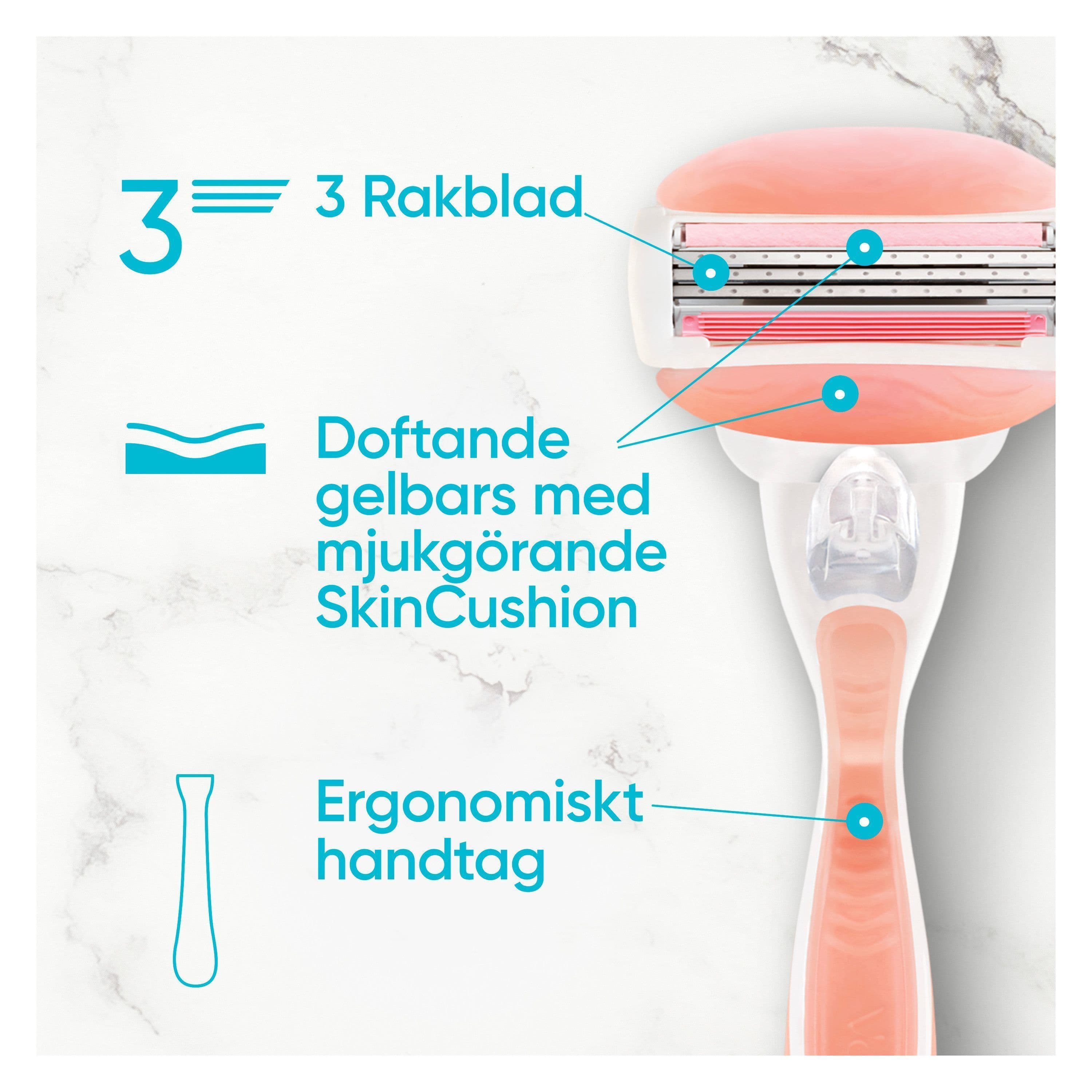 Gillette Venus ComfortGlide Spa Breeze Rakhyvel med 1 Rakblad 3