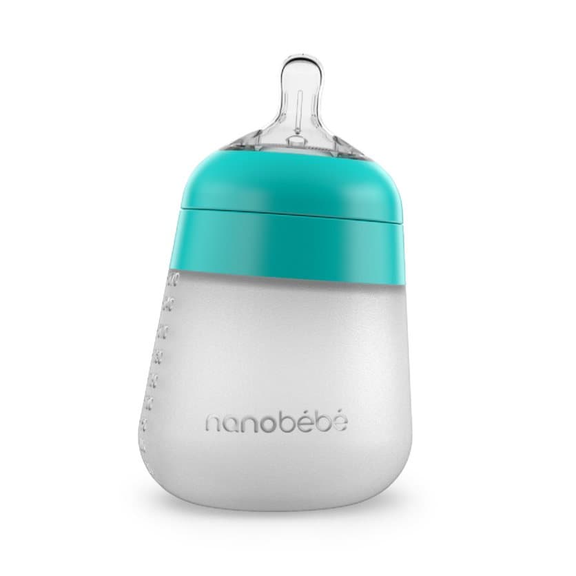 Nanobébé Flexy Silikonflaska Anti-kolik Turkos 270 ml 1