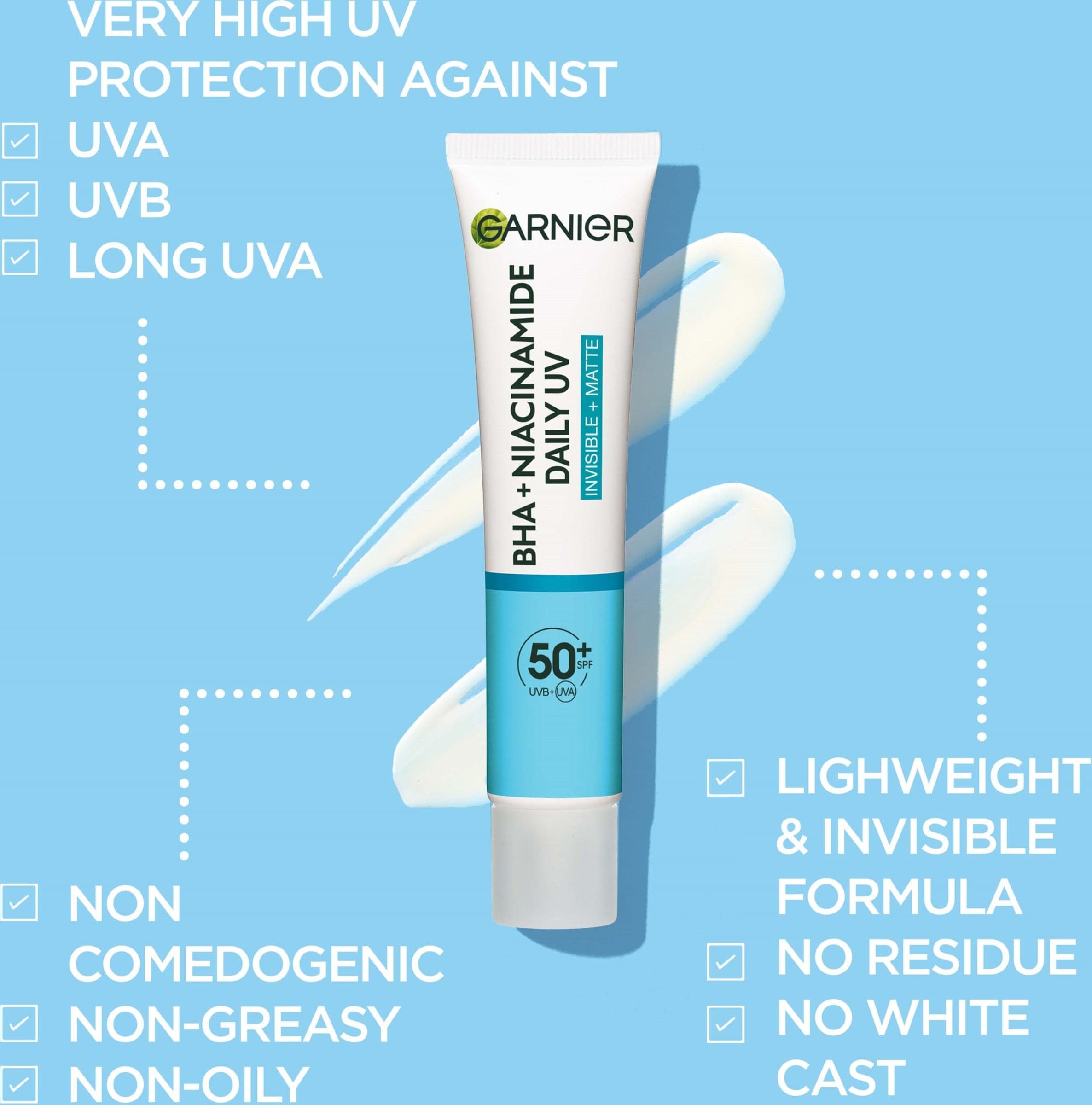 Garnier PureActive BHA+Niacinamid Anti-Imperfection Daily UV-Fluid SPF50+ 40 ml - produktbild 2