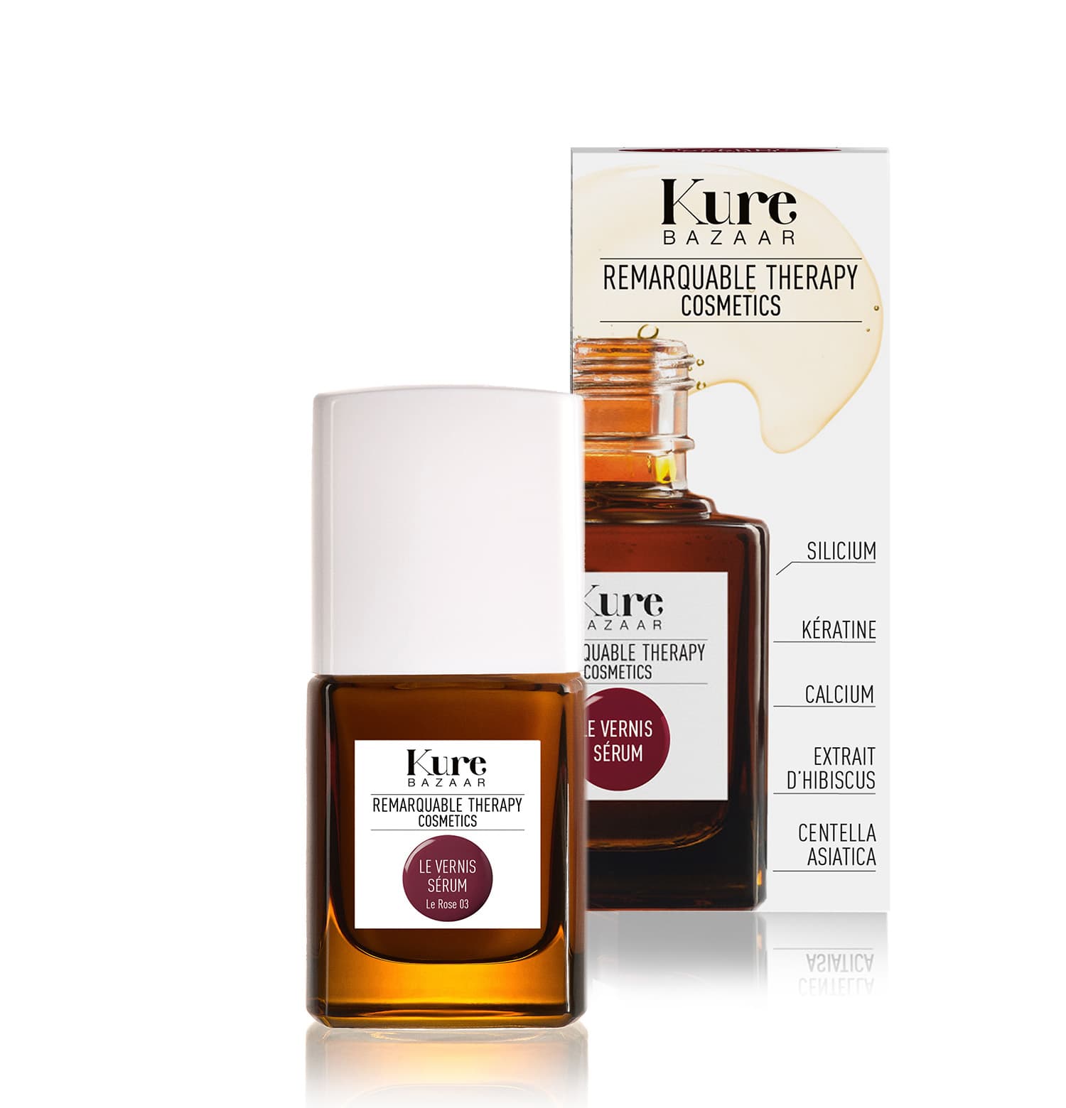 Kure Bazaar Remarquable Therapy Färgade Nagelförstärkare Le Rose 03 10 ml 3
