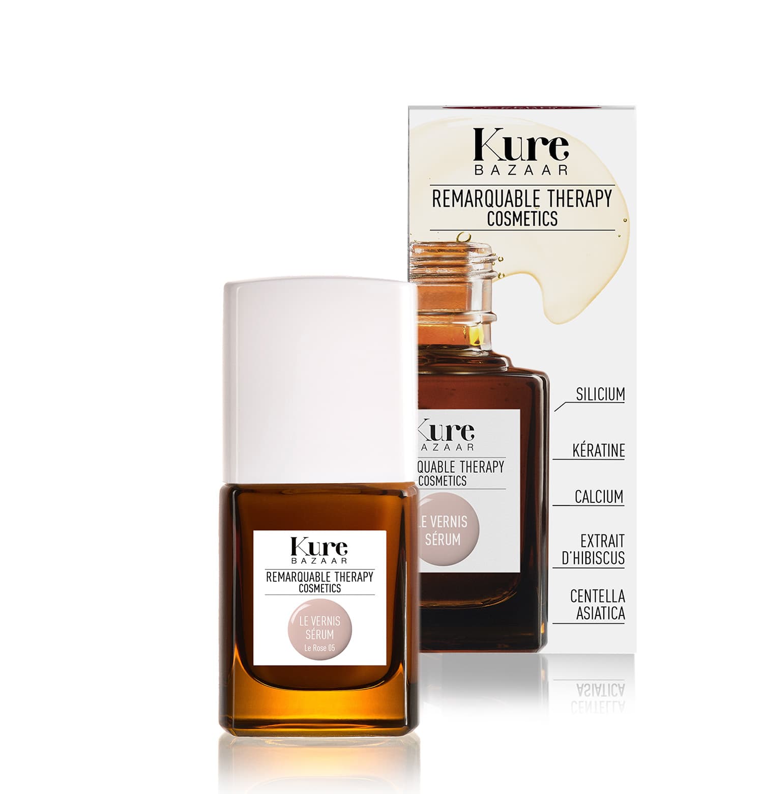 Kure Bazaar Remarquable Therapy Färgade Nagelförstärkare Le Rose 05 10 ml 3