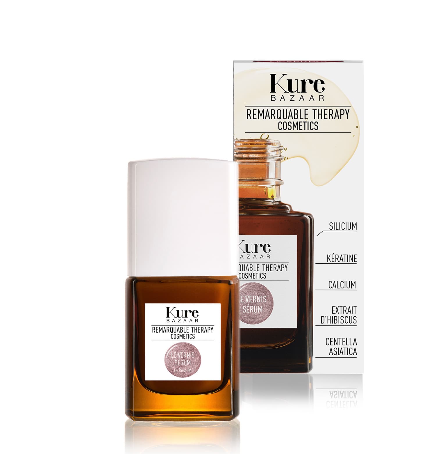 Kure Bazaar Remarquable Therapy Färgade Nagelförstärkare Le Rose 06 10 ml 3
