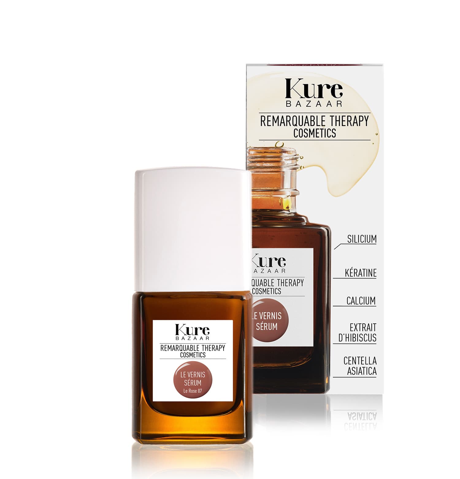 Kure Bazaar Remarquable Therapy Färgade Nagelförstärkare Le Rose 07 10 ml 3
