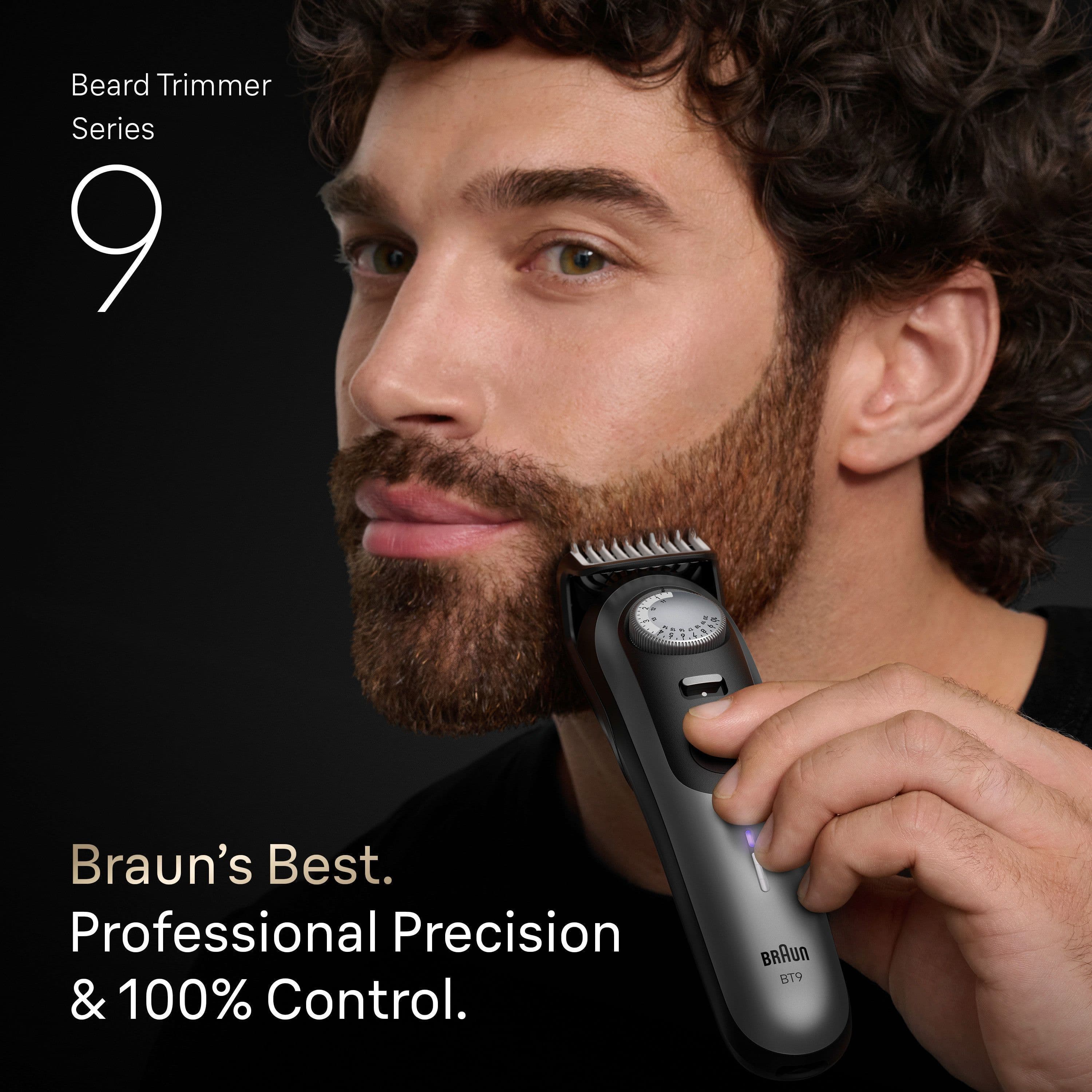 Braun Skäggtrimmer Series 9 +7 Barberarverktyg BT9520 Krom 3