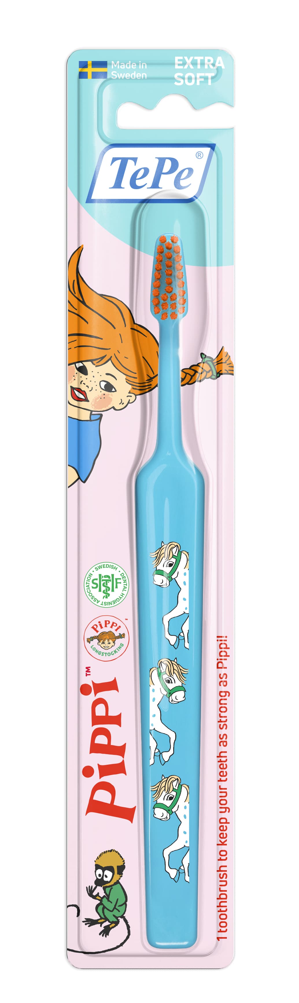 TePe Kids Pippi Extra Soft Tandborste 1-pack 2