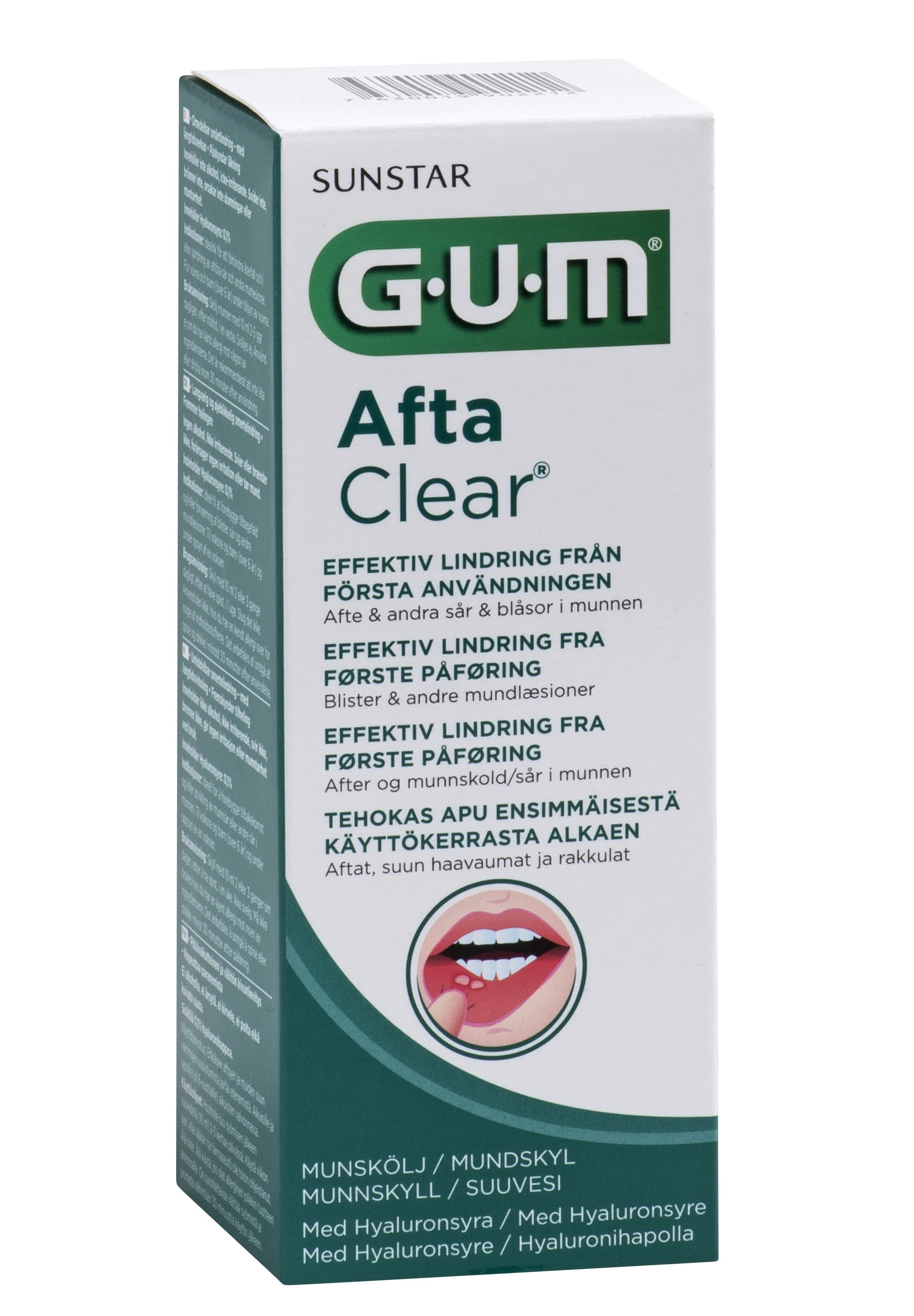 GUM AftaClear Munskölj mot Sår & Blåsor i Munnen 120 ml - produktbild 2