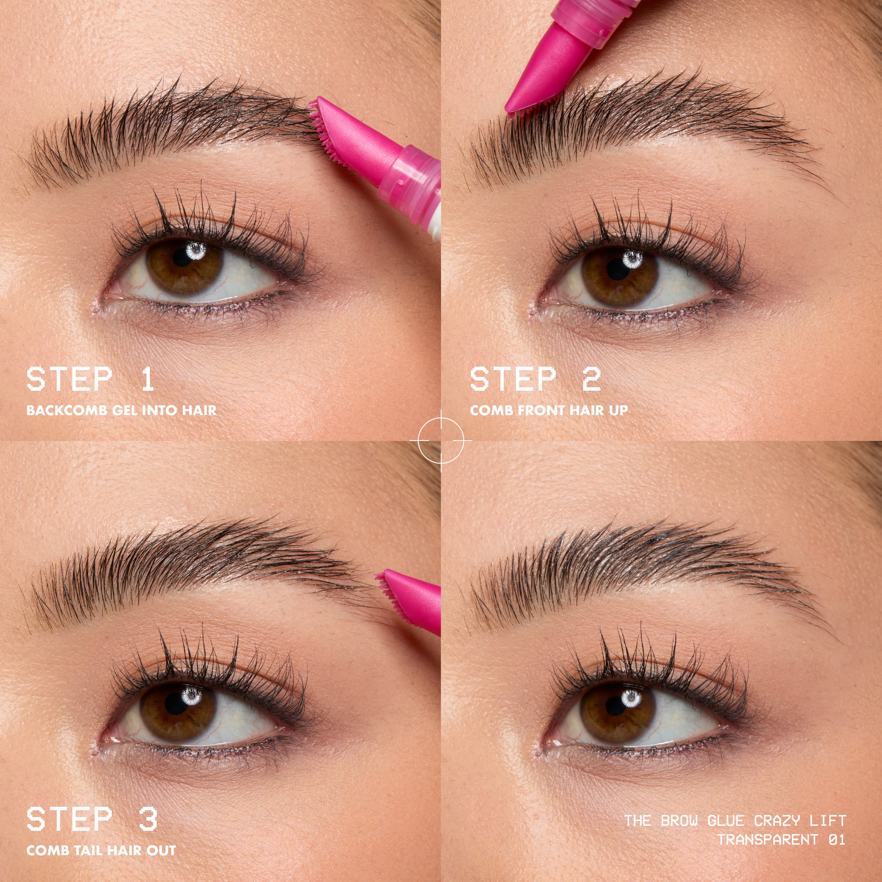 NYX Professional Makeup The Brow Glue Crazy Lift 01 Transparent 7 ml - produktbild 5