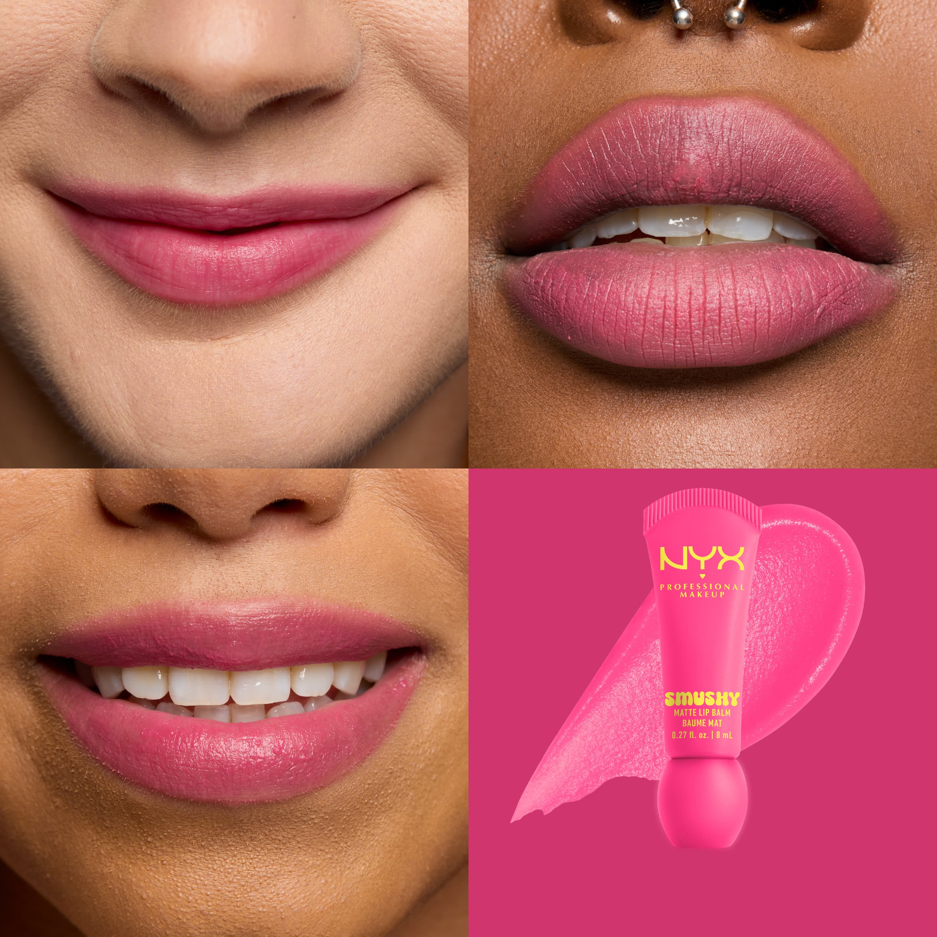 NYX Professional Makeup Smushy Matte Lip Balm 3 Sweet Smack 8 ml - produktbild 2