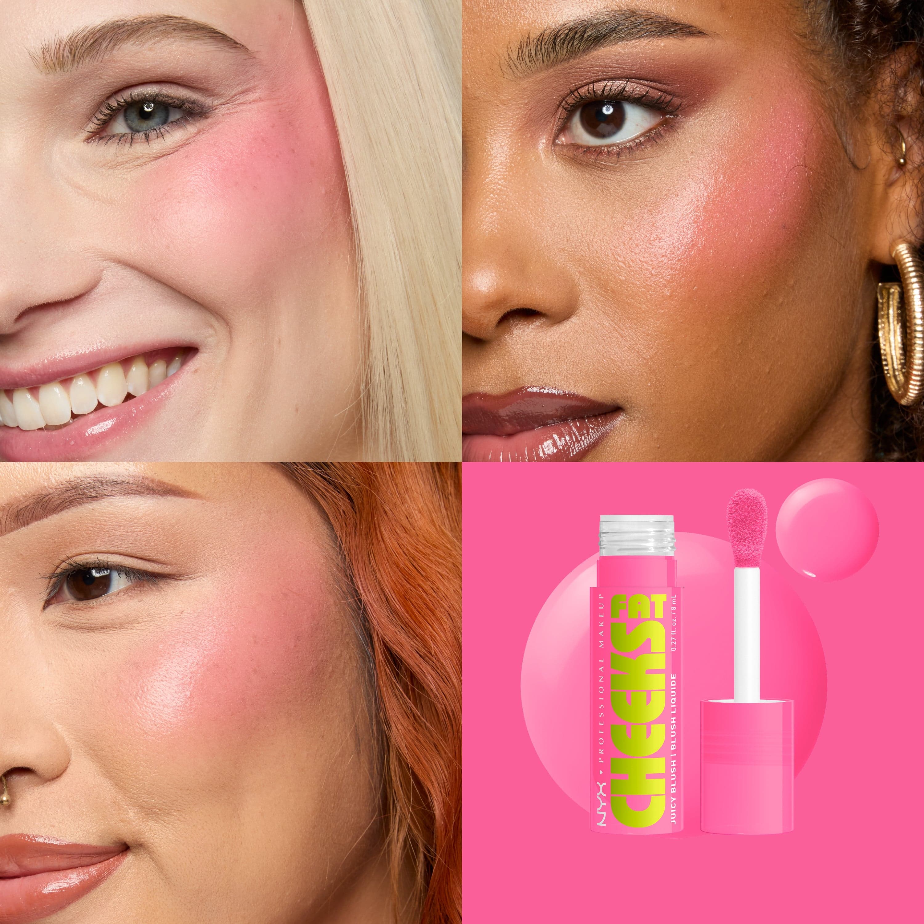 NYX Professional Makeup Fat Cheeks Blush 4 Dragon Fruit Drip 8 ml - produktbild 2