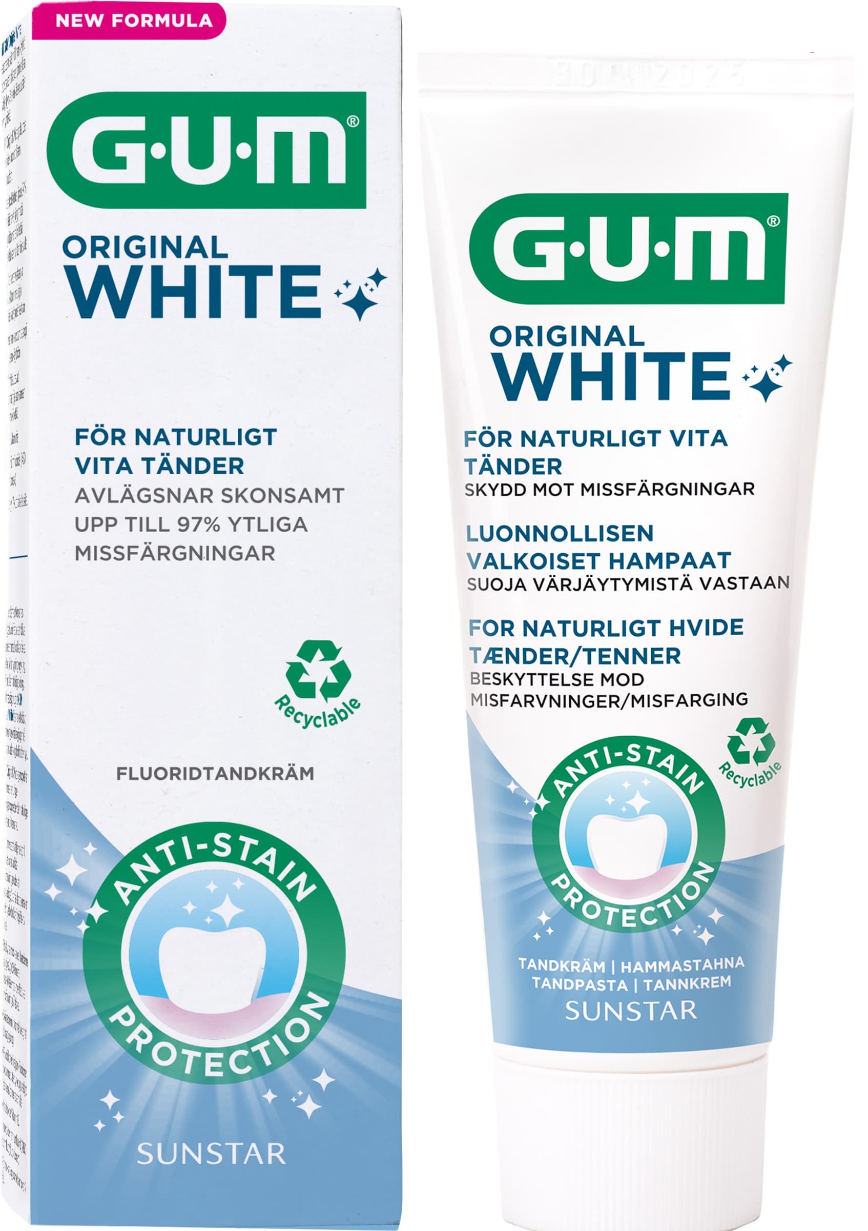 GUM Tandkräm Original White 75 ml