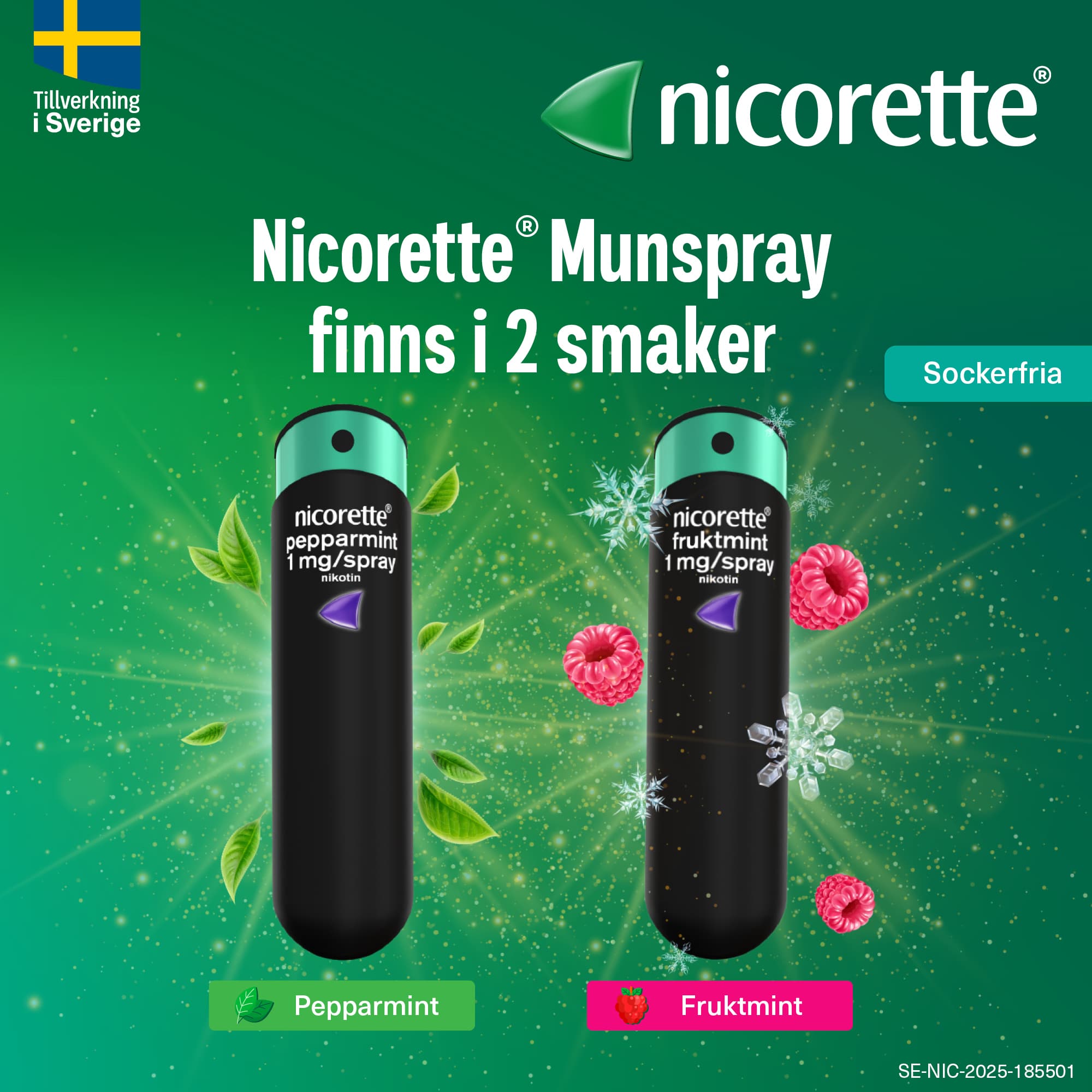 Nicorette Pepparmint, munhålespray, lösning 1 mg/spray 2 x 150 doser 3
