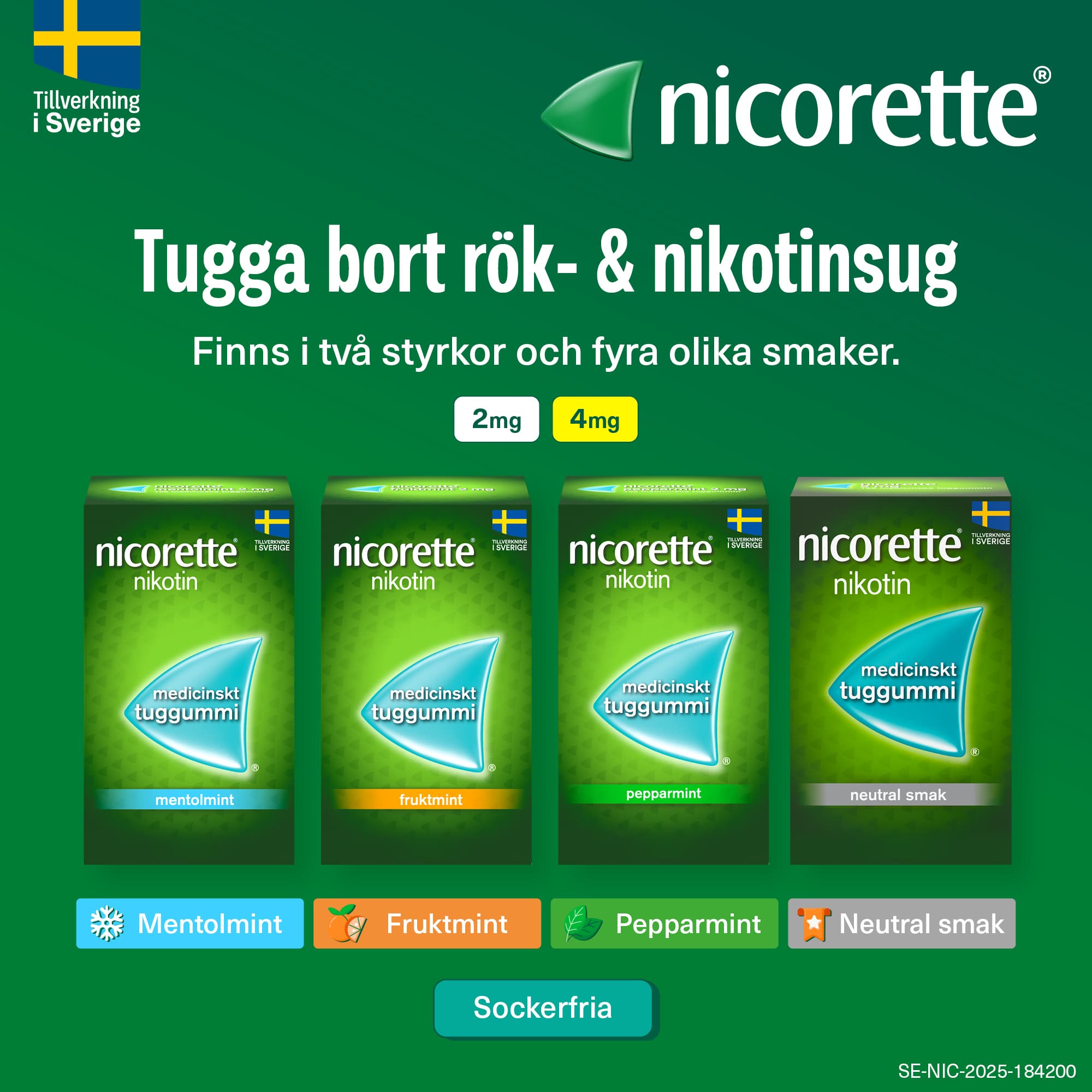 Nicorette Mentolmint, medicinskt tuggummi 2 mg 210 st 2