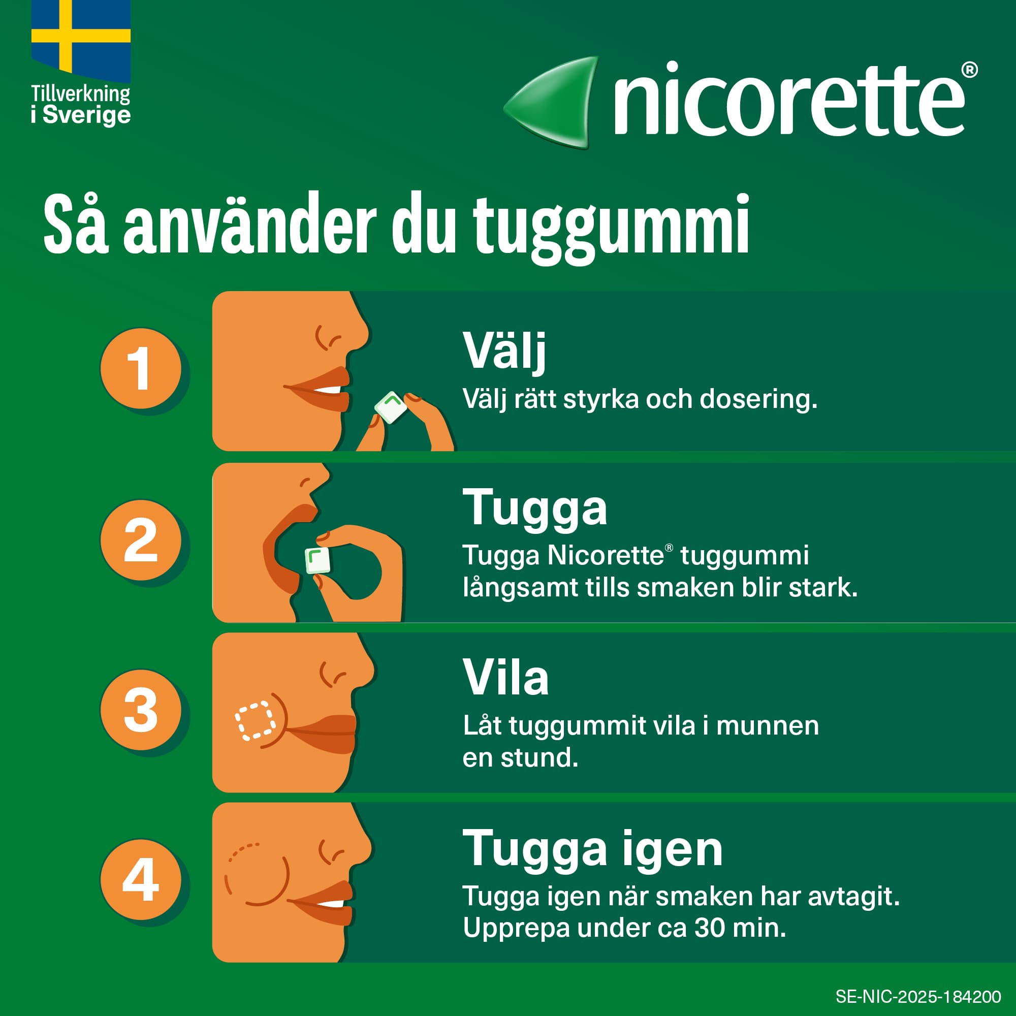 Nicorette Fruktmint, medicinskt tuggummi 2 mg 210 st 3