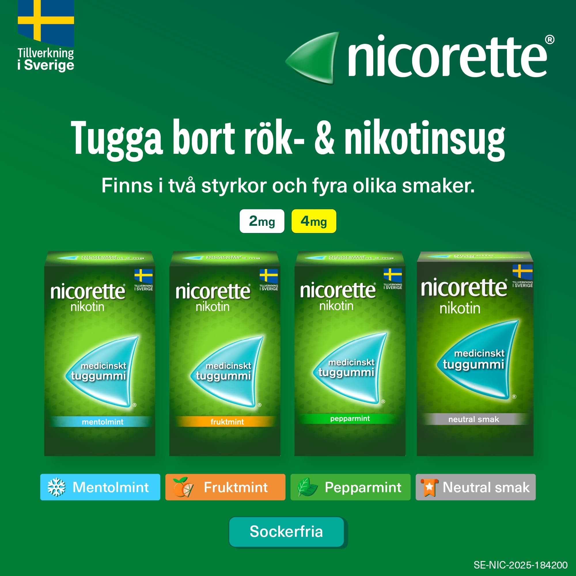 Nicorette, medicinskt tuggummi 4 mg 210 st 2