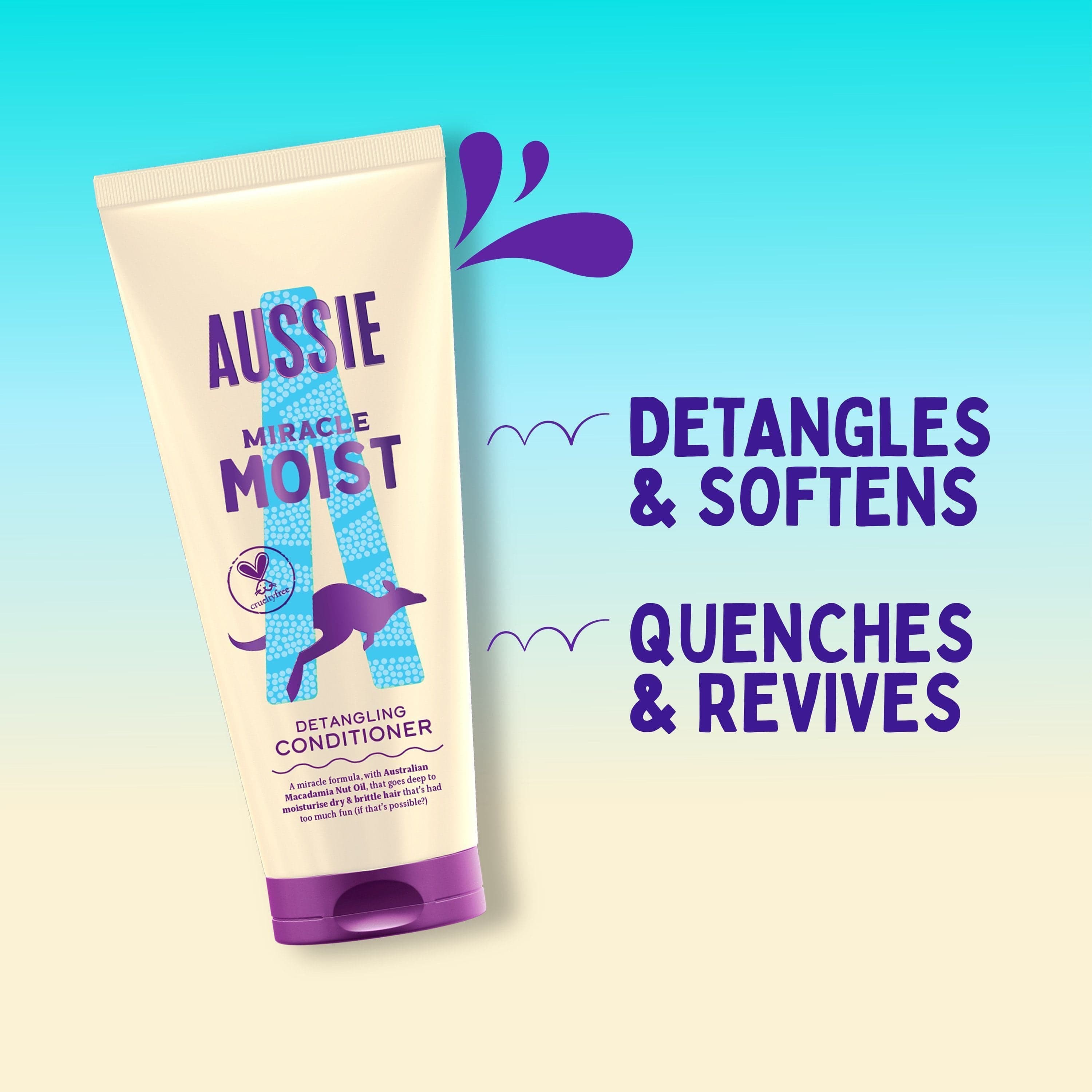 Aussie Miracle Moist Detangling Conditioner 400 ml - produktbild 2