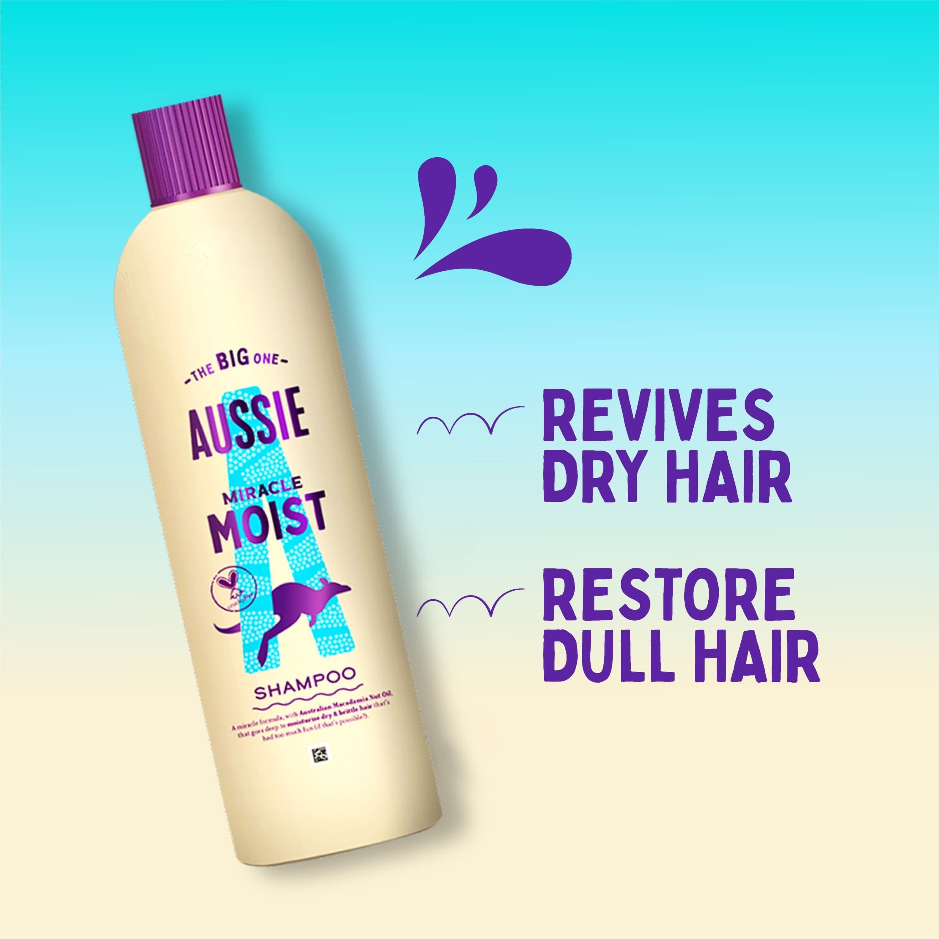 Aussie Miracle Moist Schampo 400 ml - produktbild 2