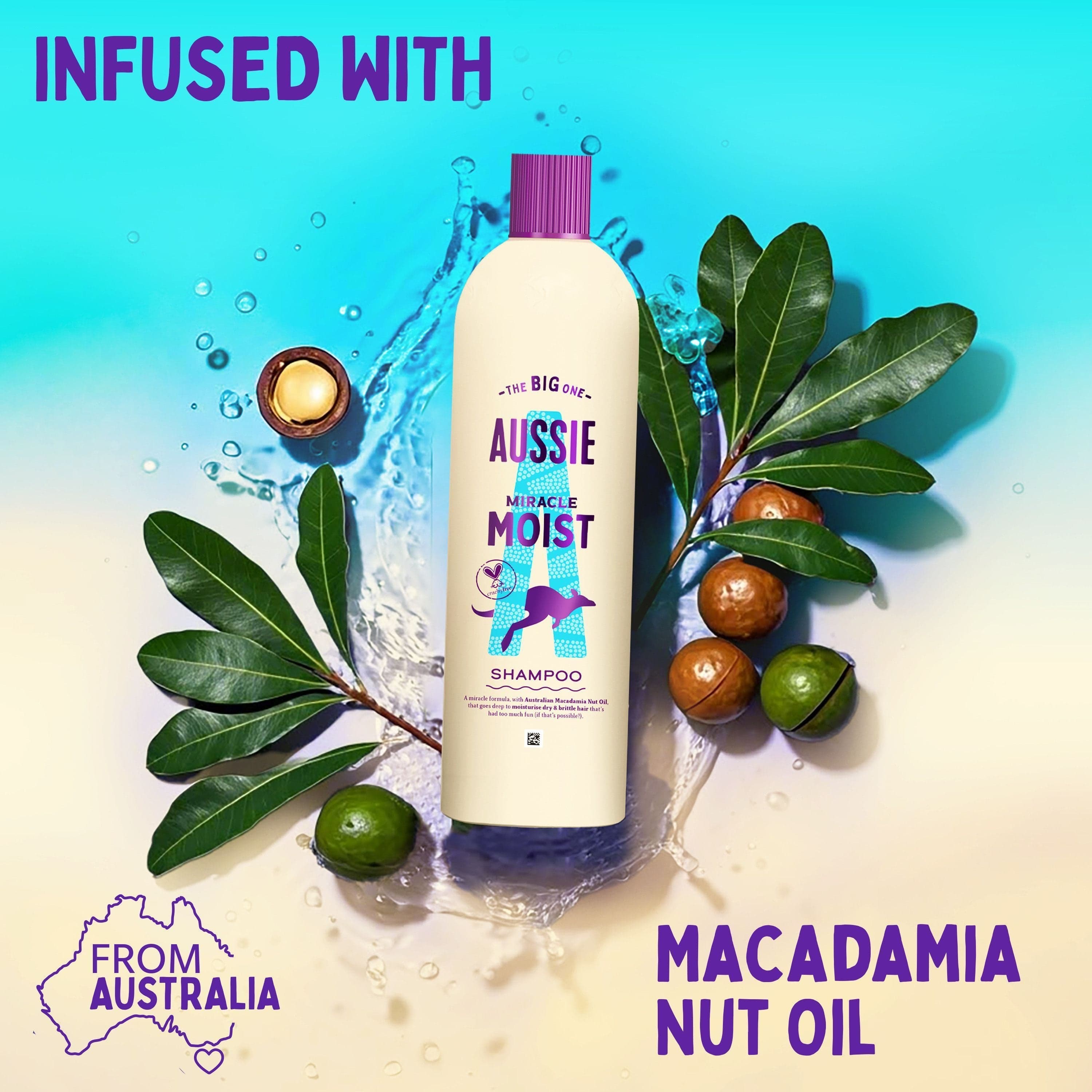 Aussie Miracle Moist Schampo 400 ml - produktbild 4