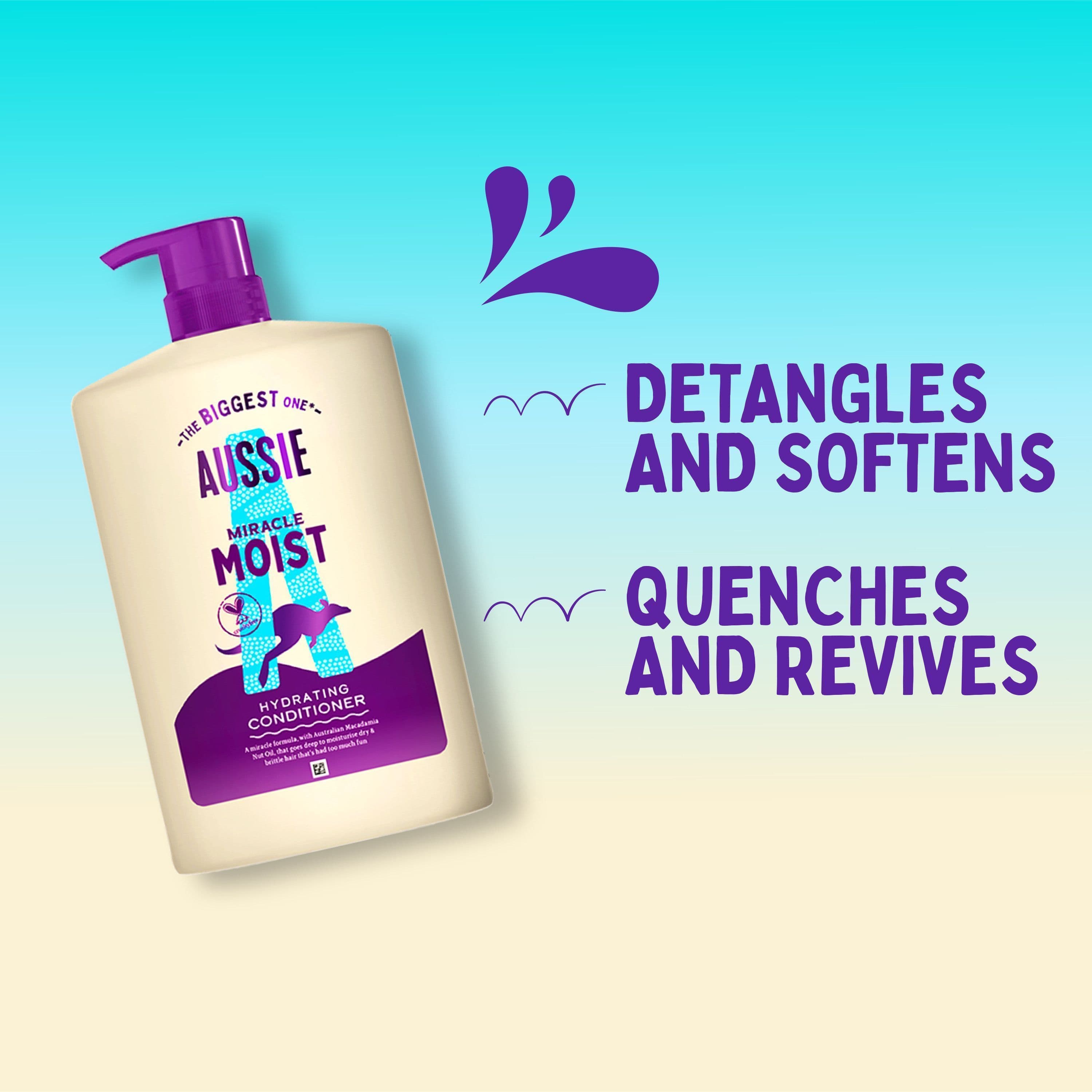 Aussie Miracle Moist Hydrating Conditioner 1000 ml - produktbild 2