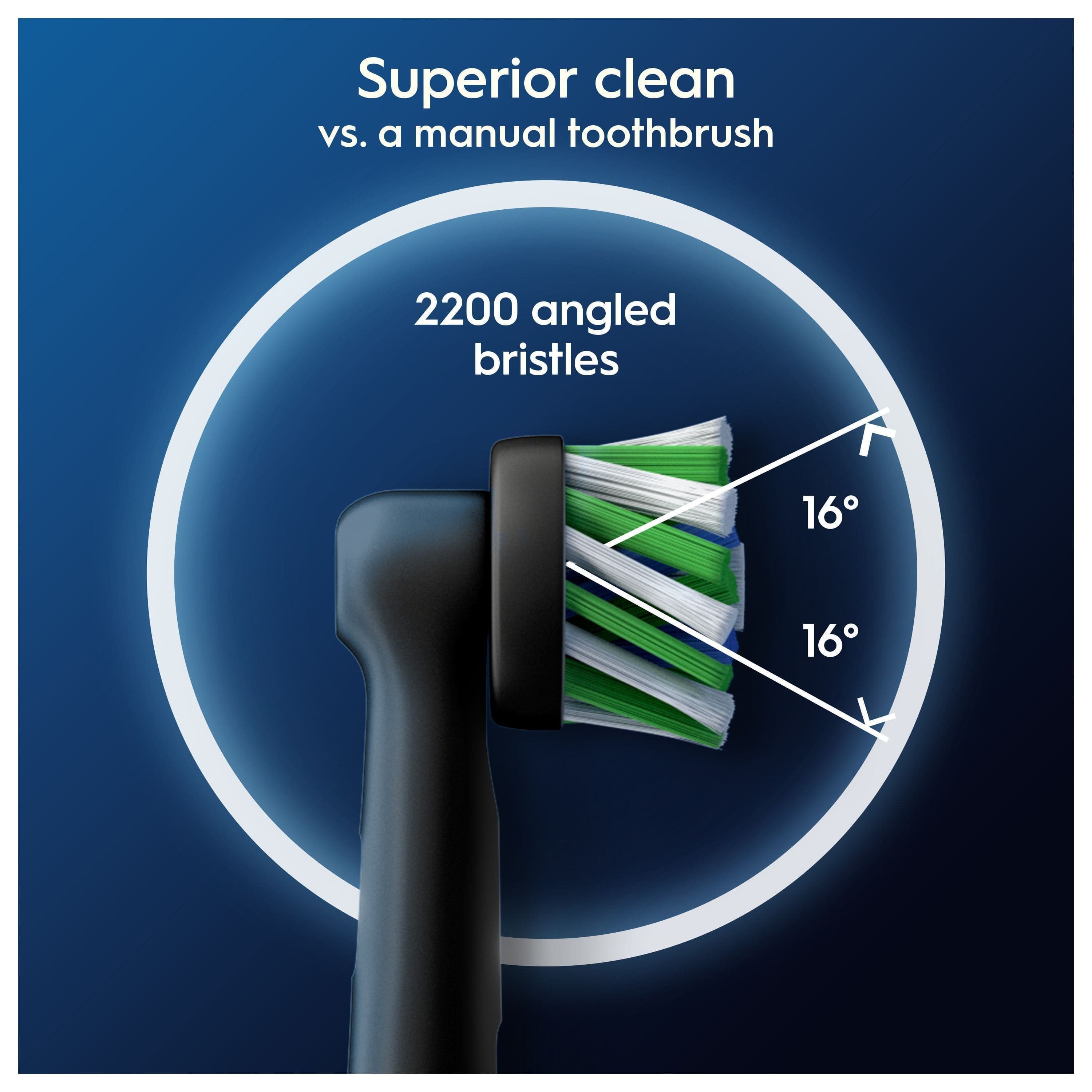 Oral-B Cross Action Svarta Borsthuvuden 5 st - produktbild 4