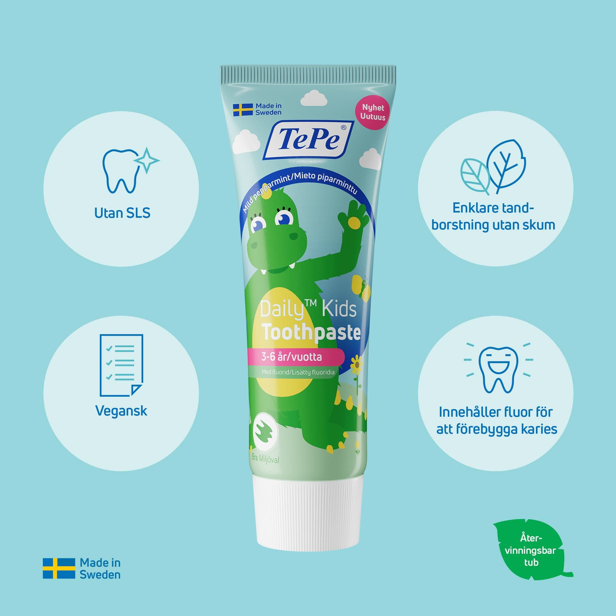 TePe Daily Kids Tandkräm 75 ml - produktbild 2