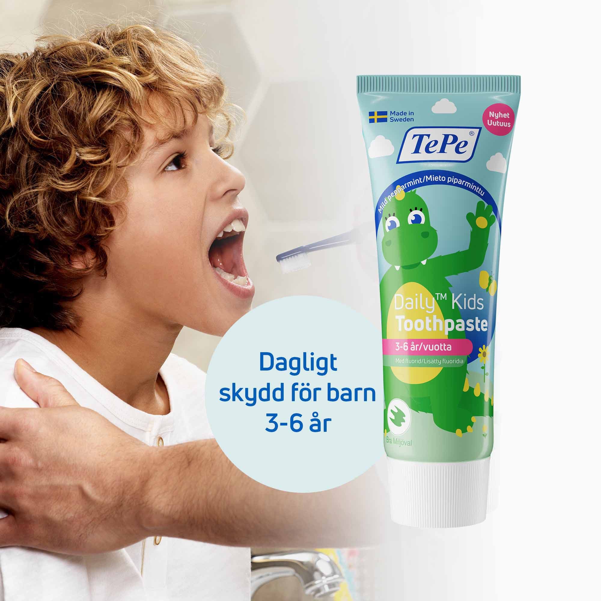 TePe Daily Kids Tandkräm 75 ml - produktbild 3