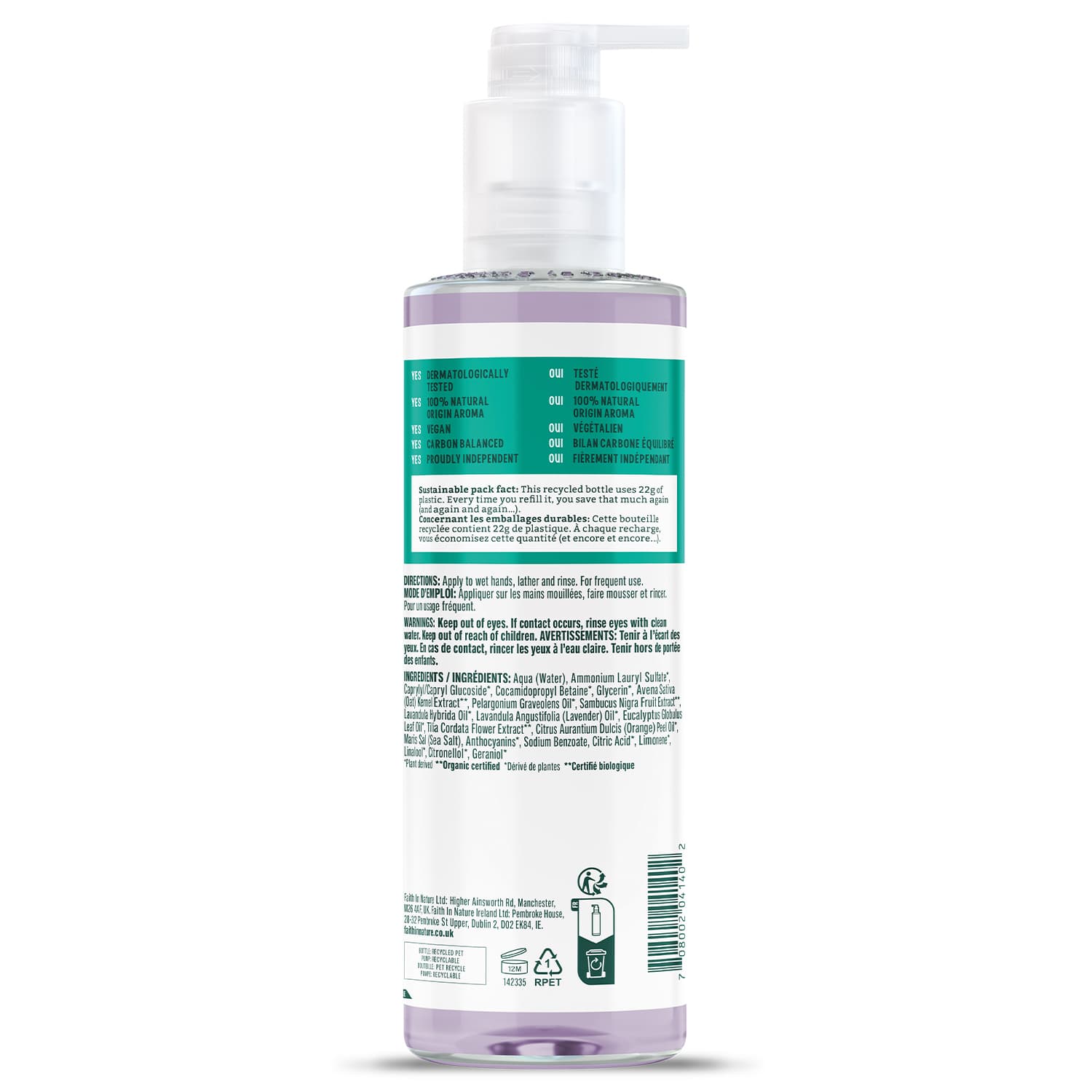 Faith in Nature Hand Wash Lavender & Geranium 400 ml 2
