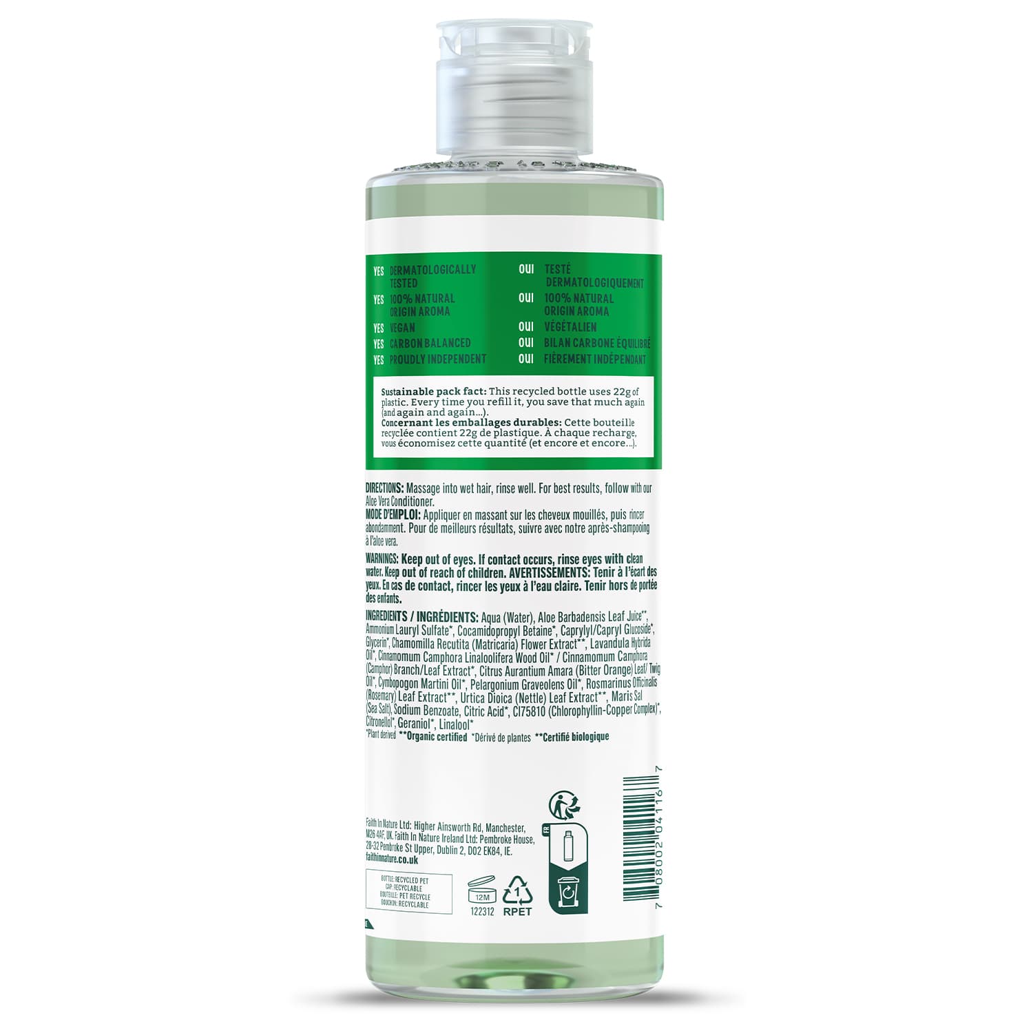 Faith in Nature Shampoo Aloe Vera 400 ml 2