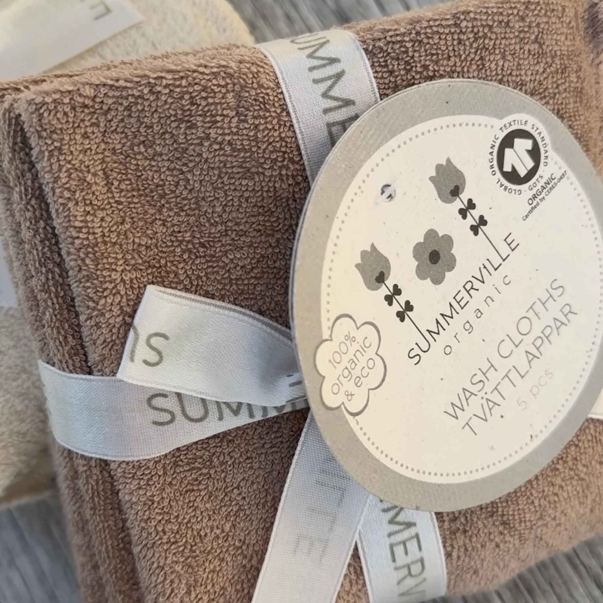 Summerville Tvättlappar Warm Taupe 5-pack 5