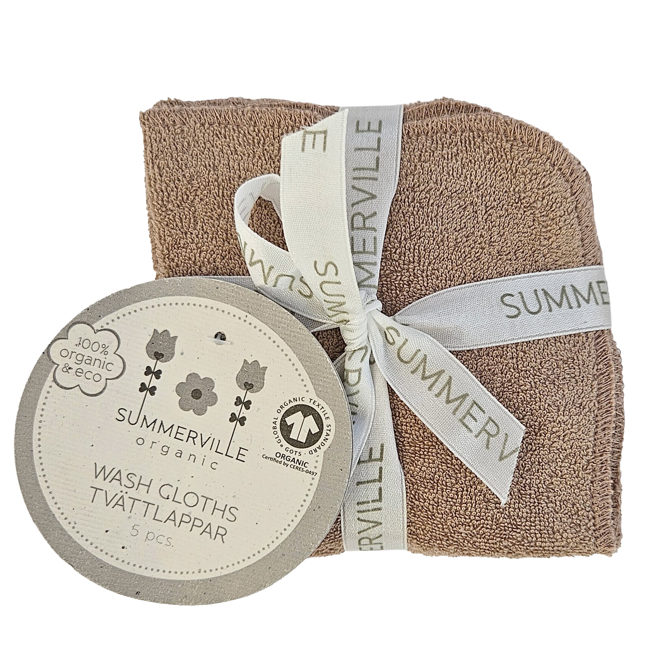 Summerville Tvättlappar Warm Taupe 5-pack 2