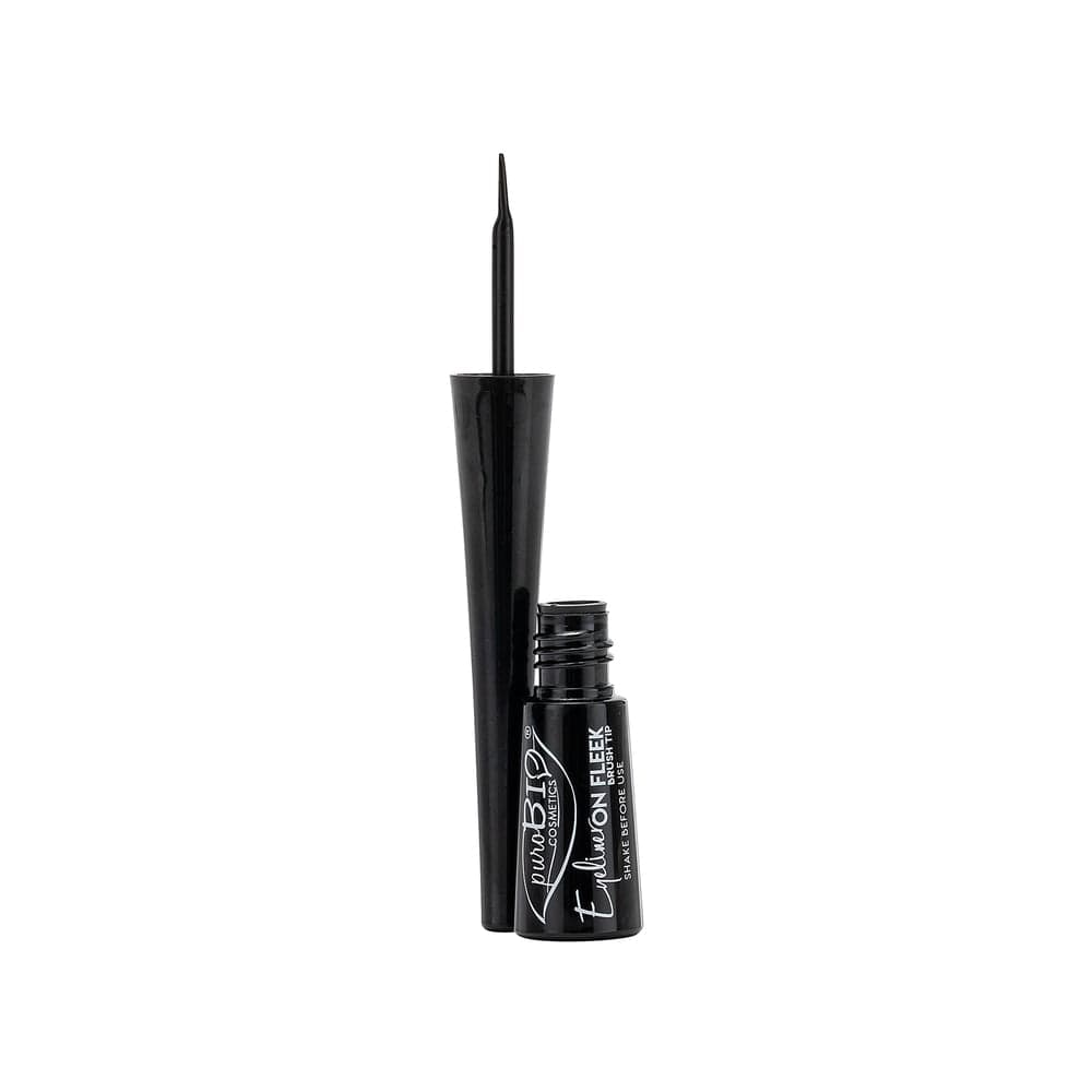puroBIO Eyeliner On Fleek Fluid Brush Tip Black 02 3 ml - produktbild 2