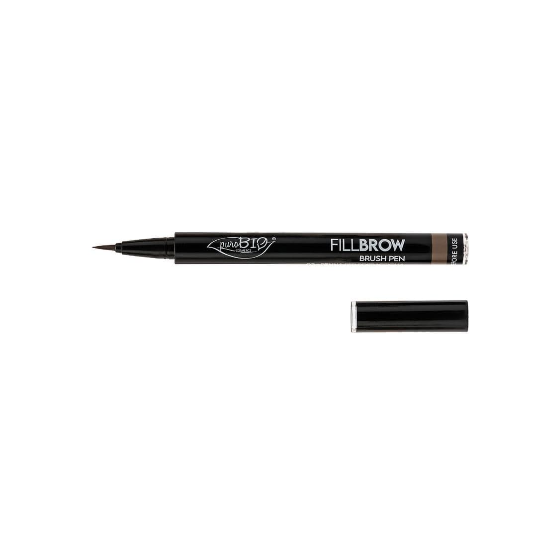 puroBIO Eyebrow Fillbrow Brush Pen Soft Brown 02 0,7 ml - produktbild 2