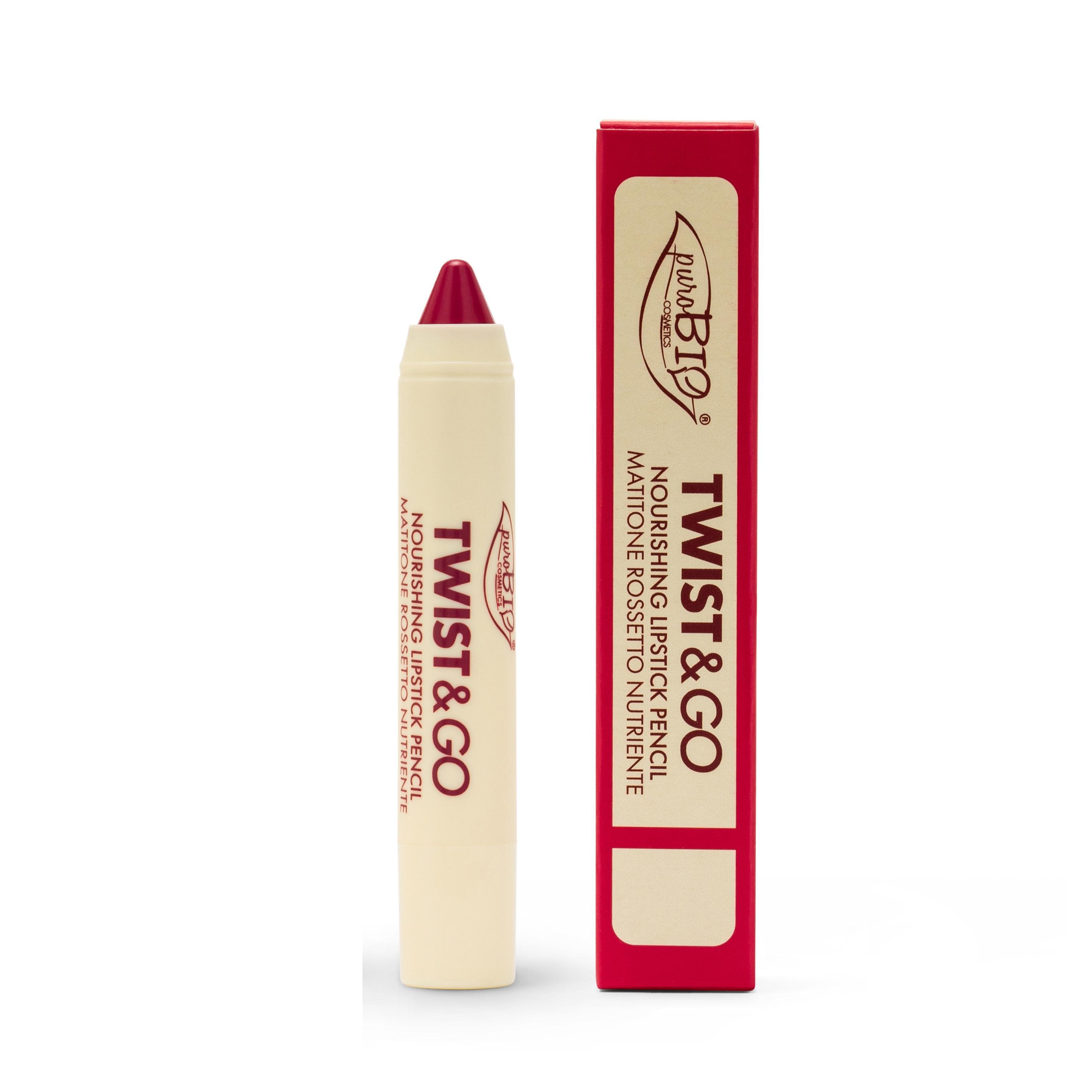 puroBIO Twist & Go Nourishing Lipstick Pencil 504 indian Pink 2,9 g
