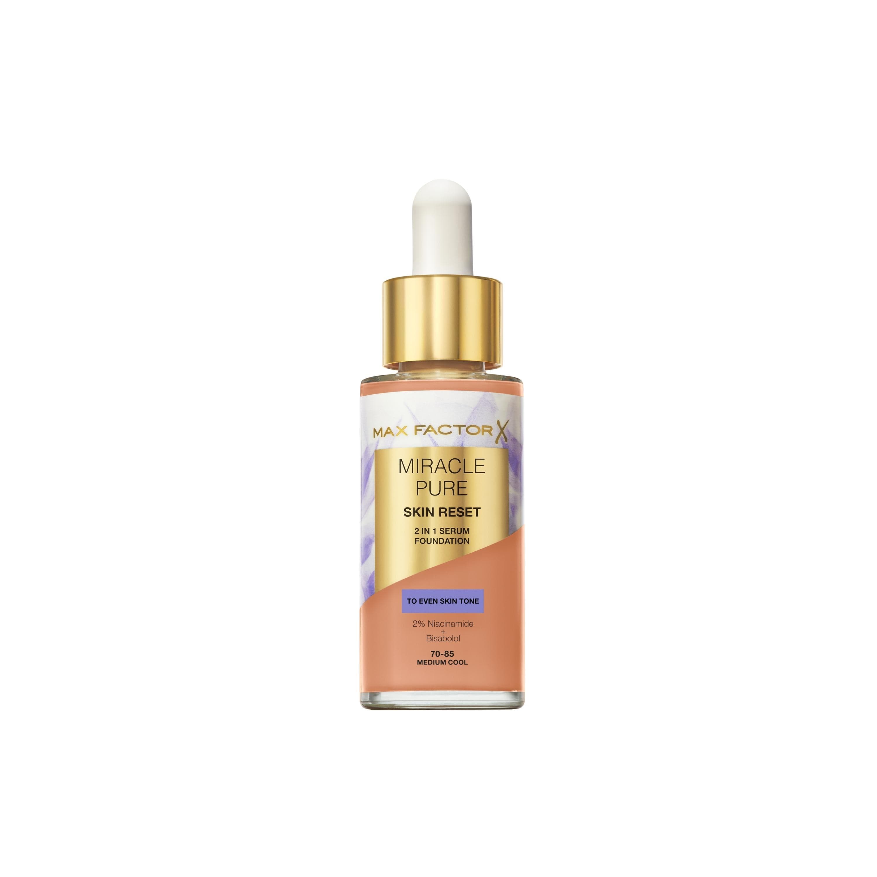 Max Factor Miracle Pure Skin Reset 2 In 1 Serum Foundation 85.5 Medium Cool 30 ml