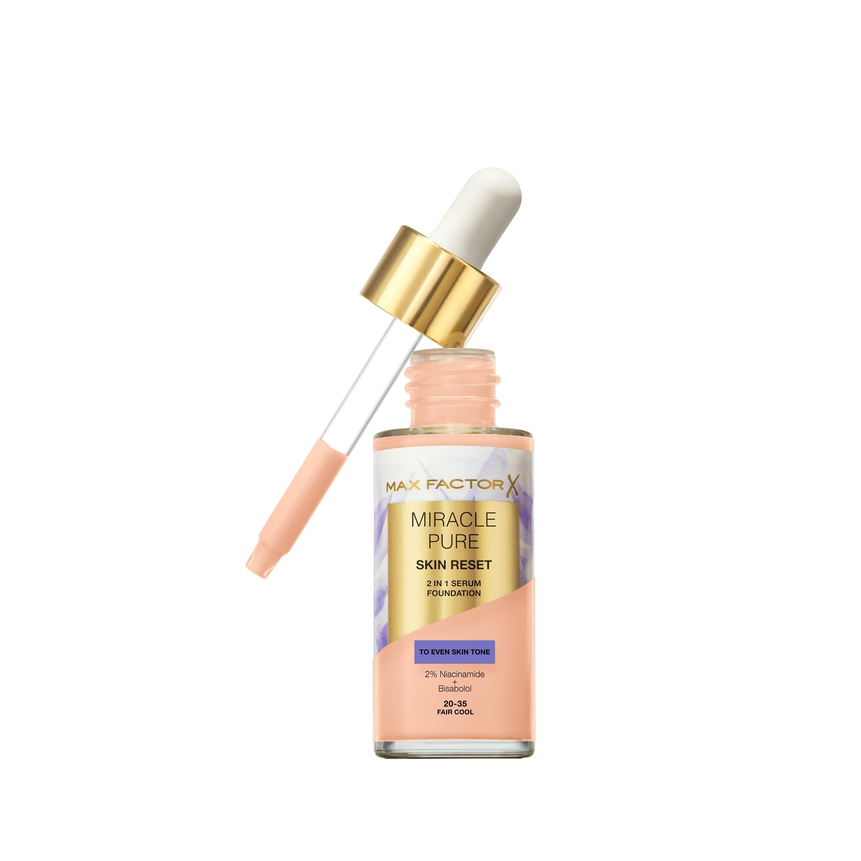 Max Factor Miracle Pure Skin Reset 2 In 1 Serum Foundation 30.5 Fair Cool 30 ml - produktbild 2