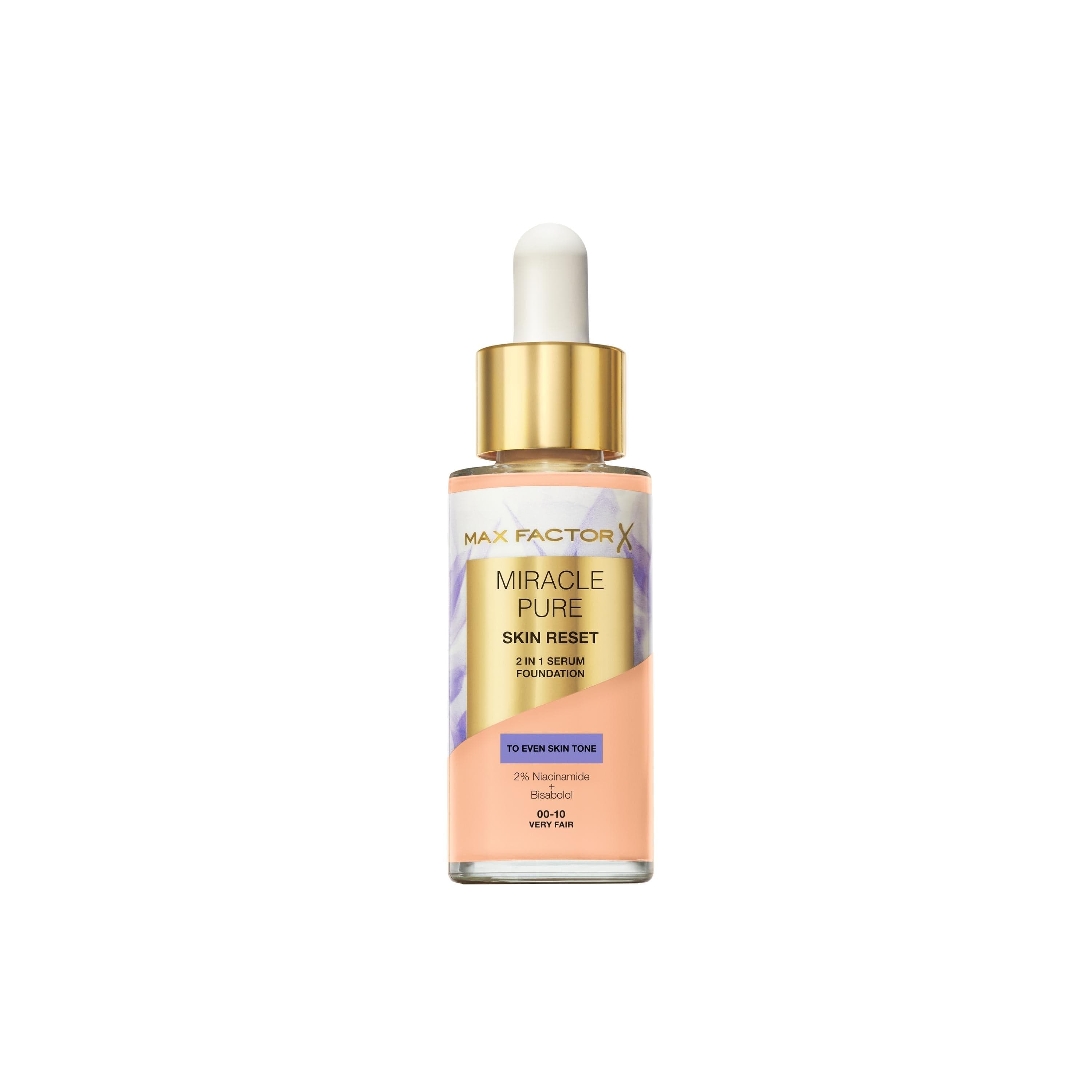 Max Factor Miracle Pure Skin Reset 2 In 1 Serum Foundation 10 Very Fair 30 ml