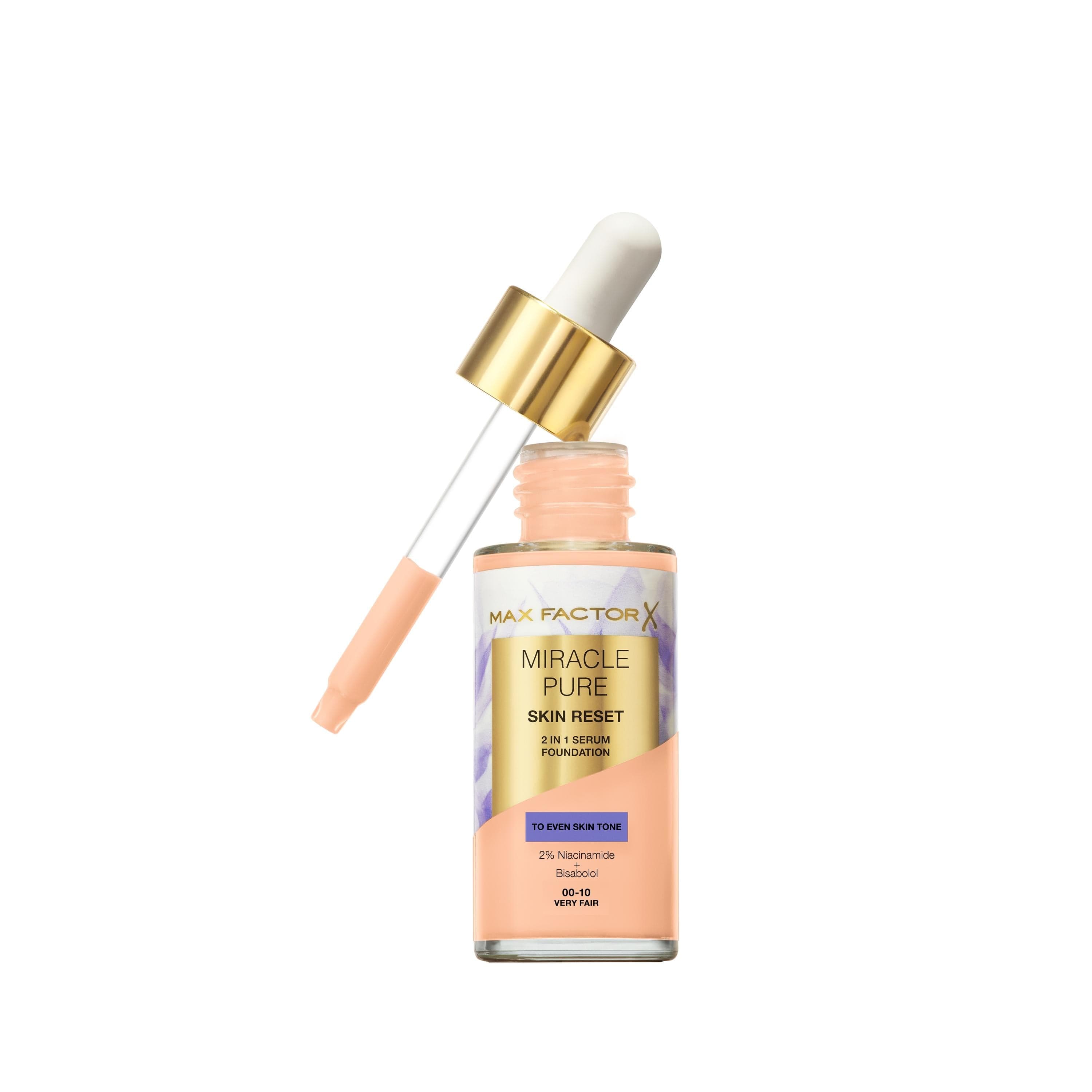 Max Factor Miracle Pure Skin Reset 2 In 1 Serum Foundation 10 Very Fair 30 ml - produktbild 2
