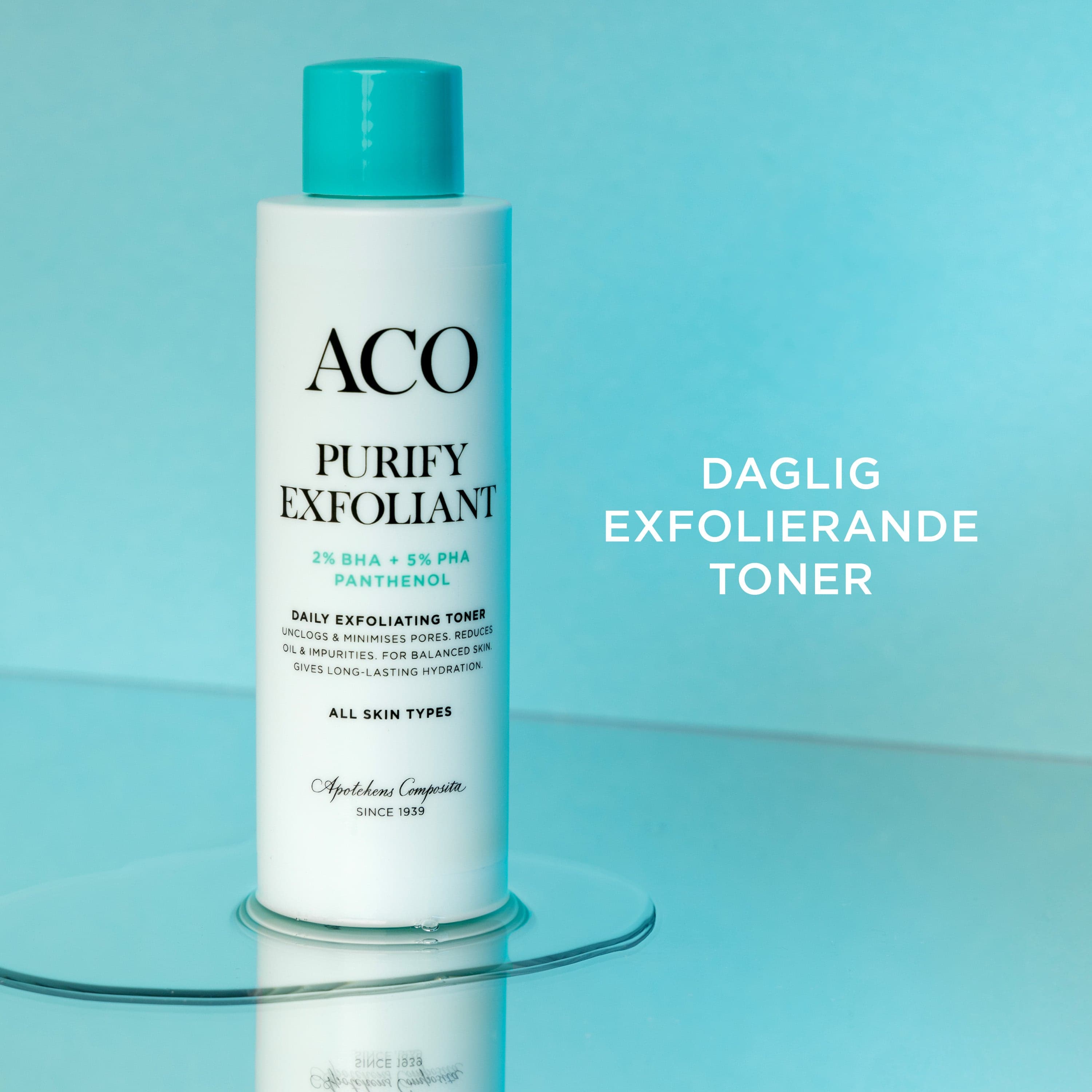 ACO Face Purify Exfoliant Toner Oparfymerad 150 ml - produktbild 2