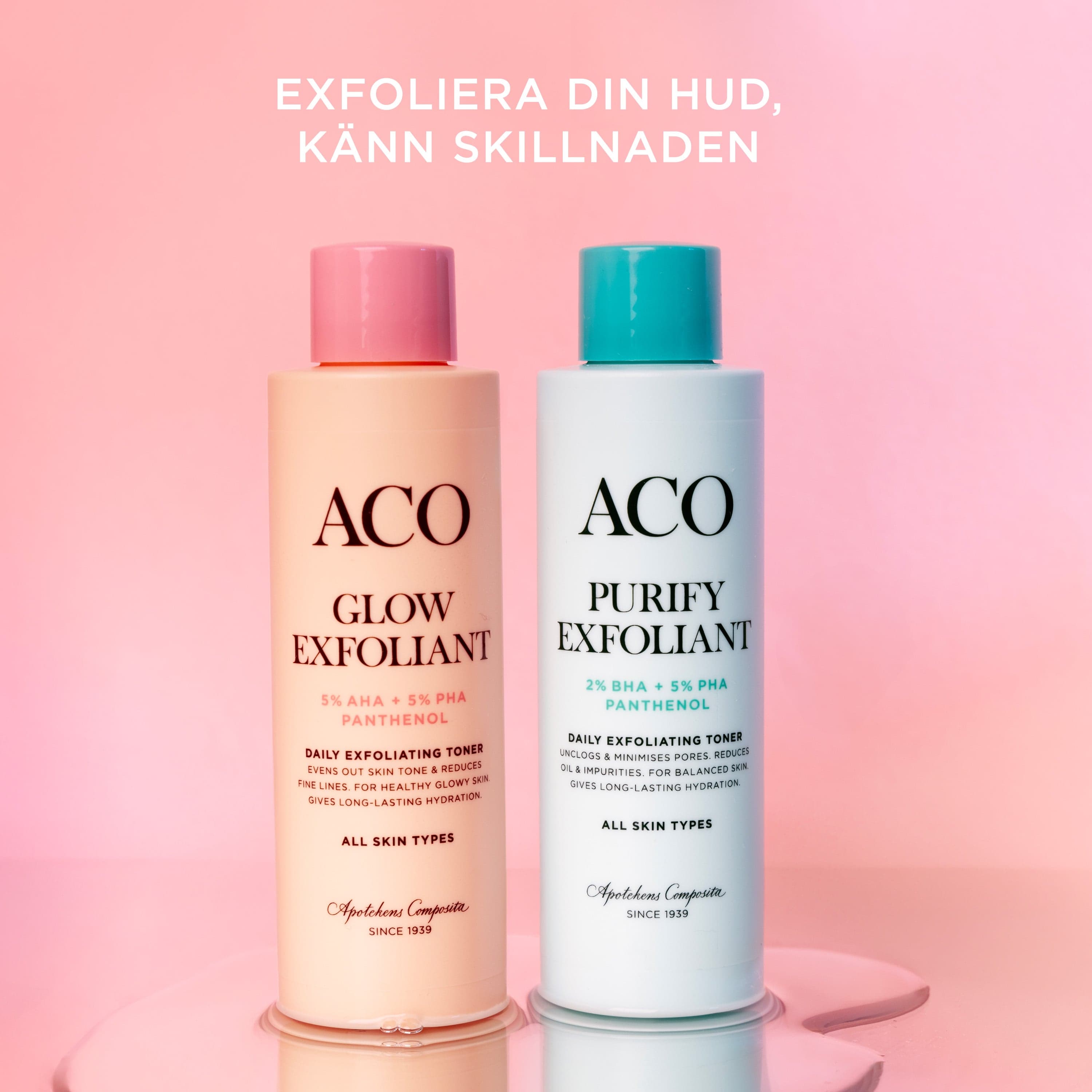 ACO Face Glow Exfoliant Toner Oparfymerad 150 ml - produktbild 5