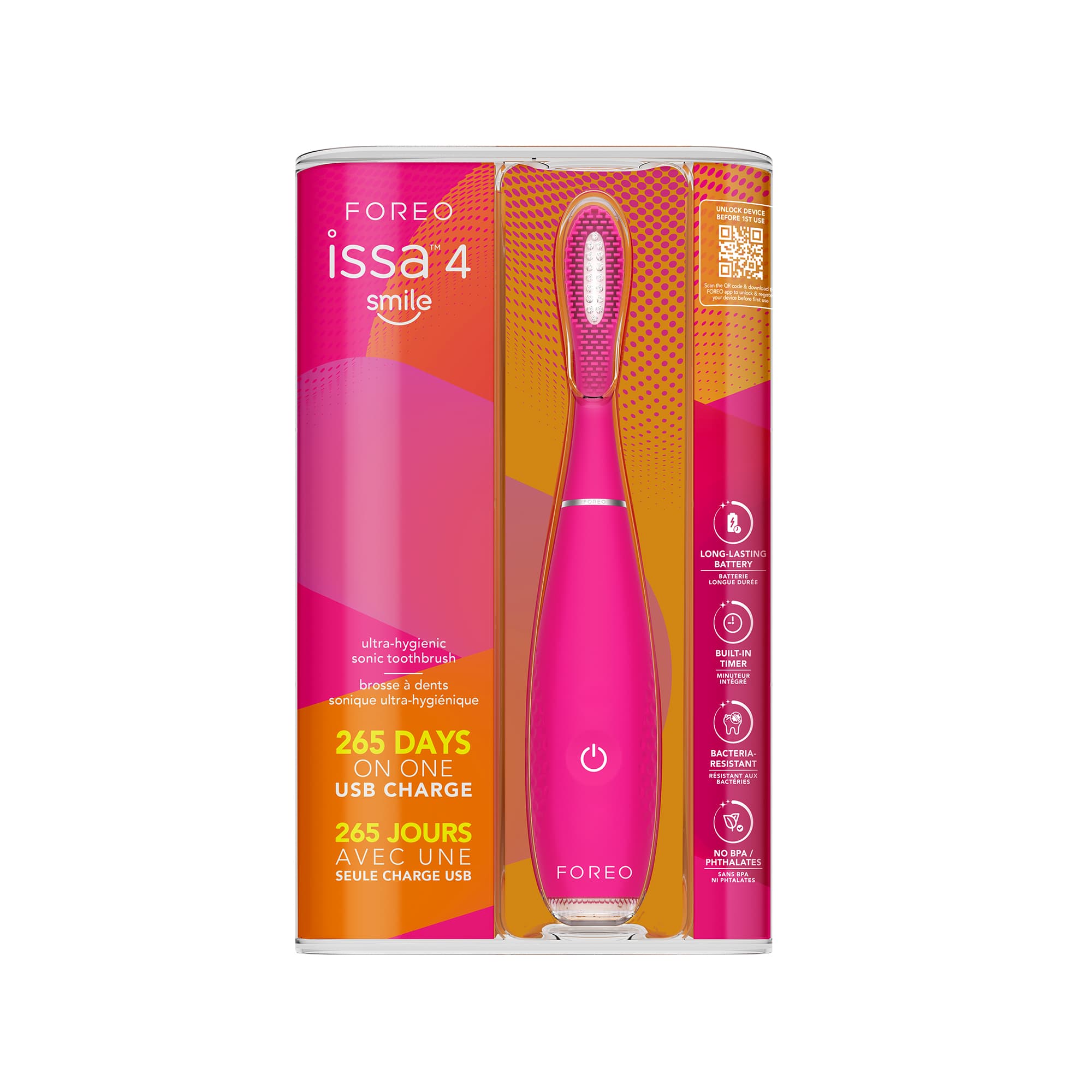 FOREO ISSA 4 Smile Sonic Toothbrush Wild Strawberry 2
