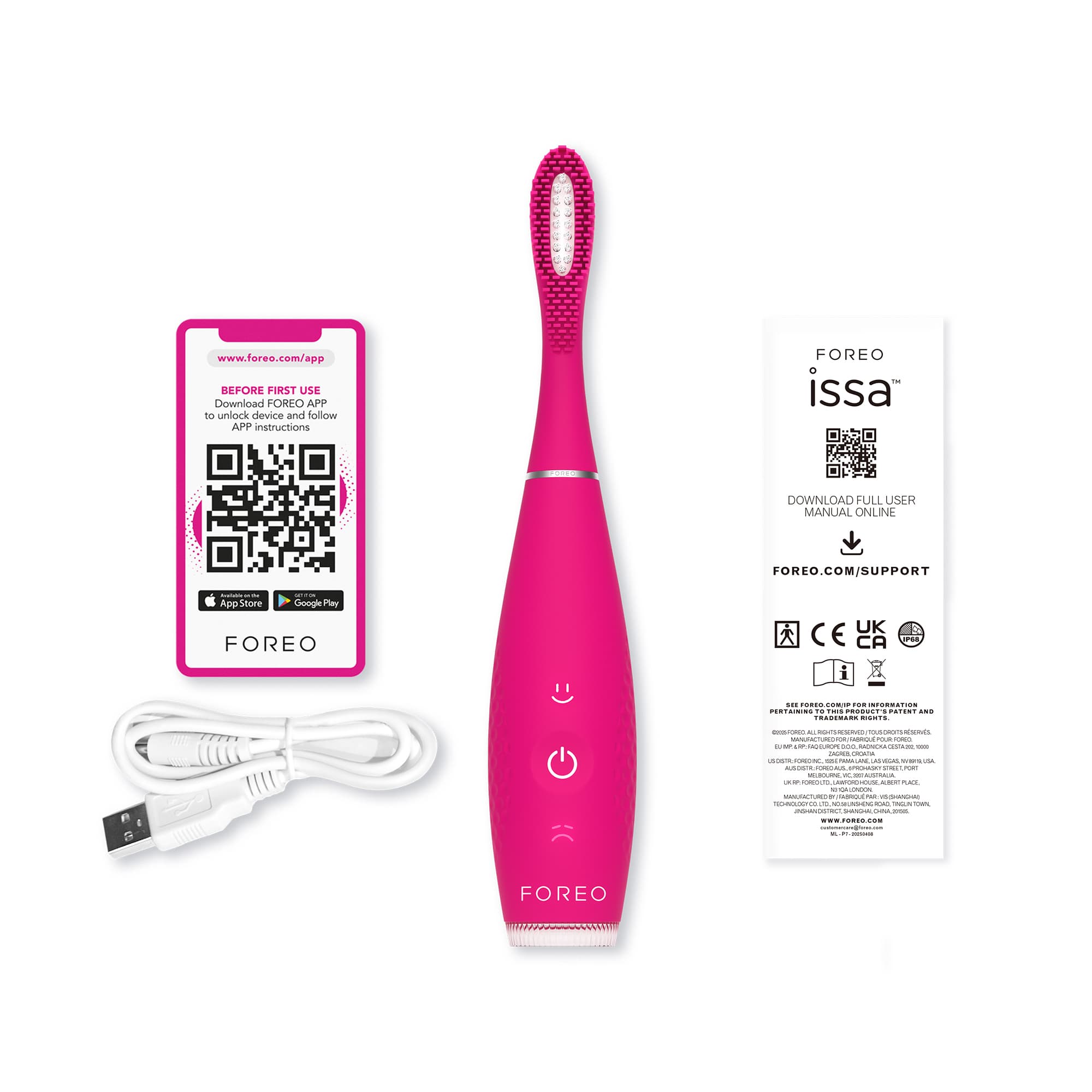 FOREO ISSA 4 Smile Sonic Toothbrush Wild Strawberry 5