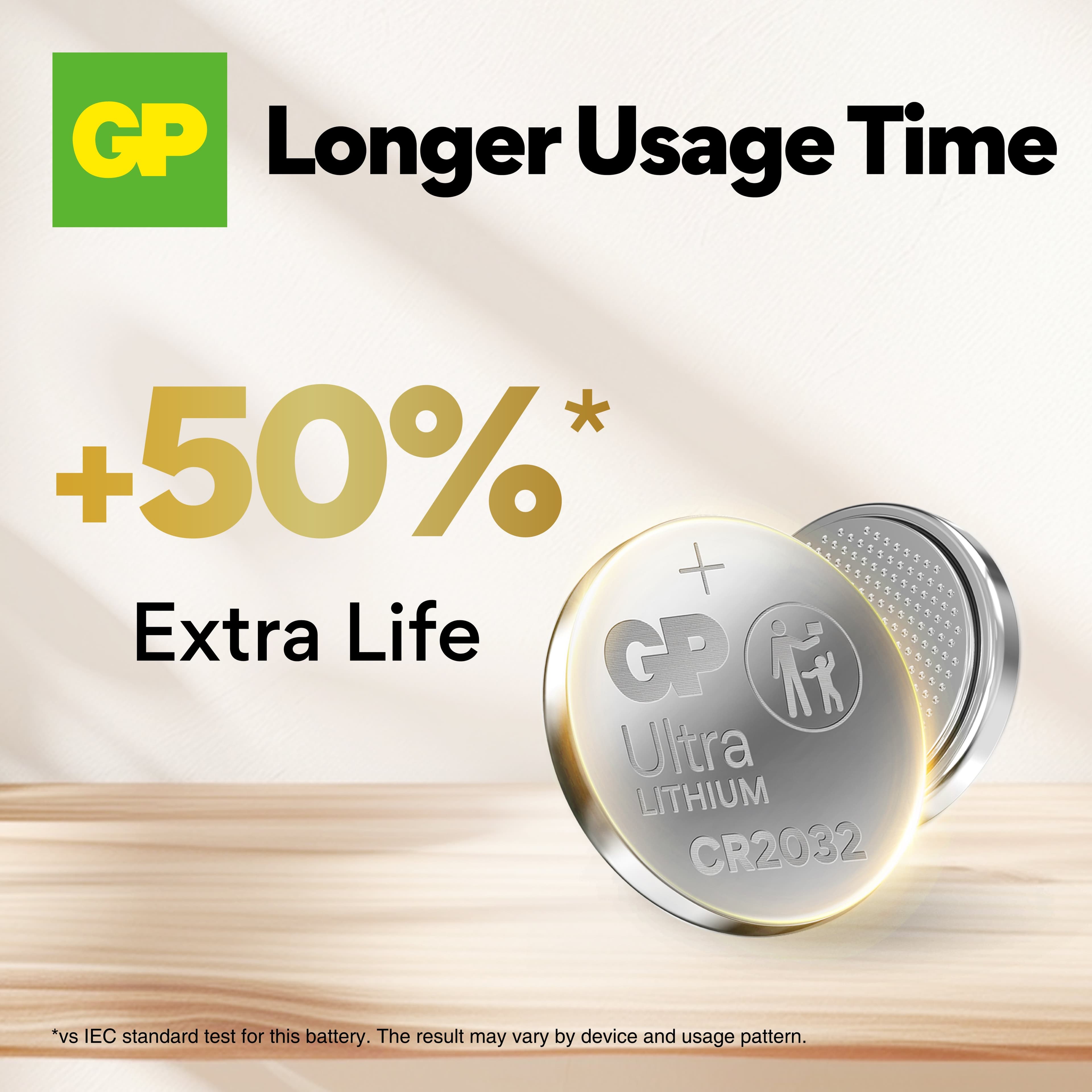 GP Batteries Ultra Litium Knappcell CR2032 8 st 4