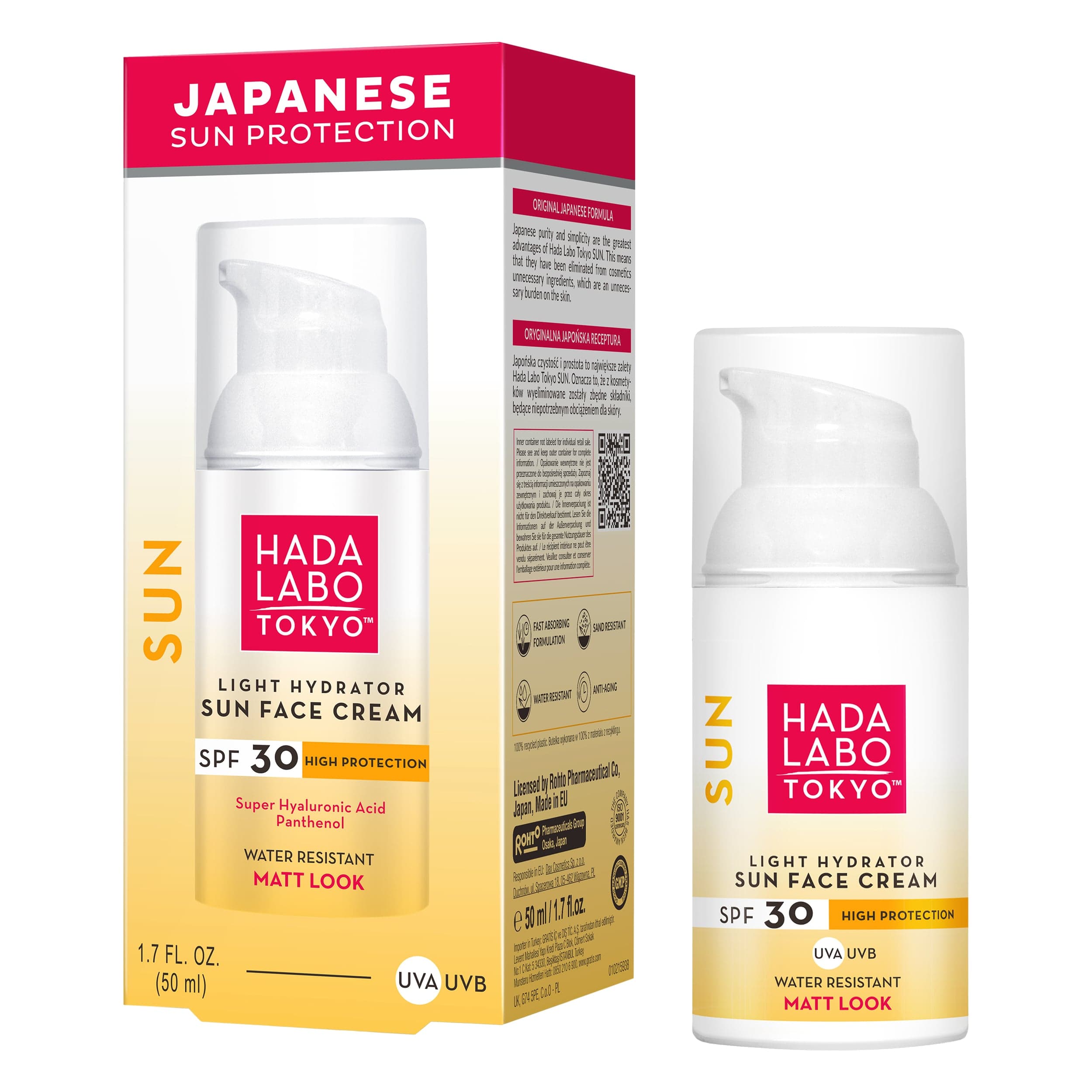 Hada Labo Tokyo Light Hydrator Sun Face Cream SPF30 50 ml 2