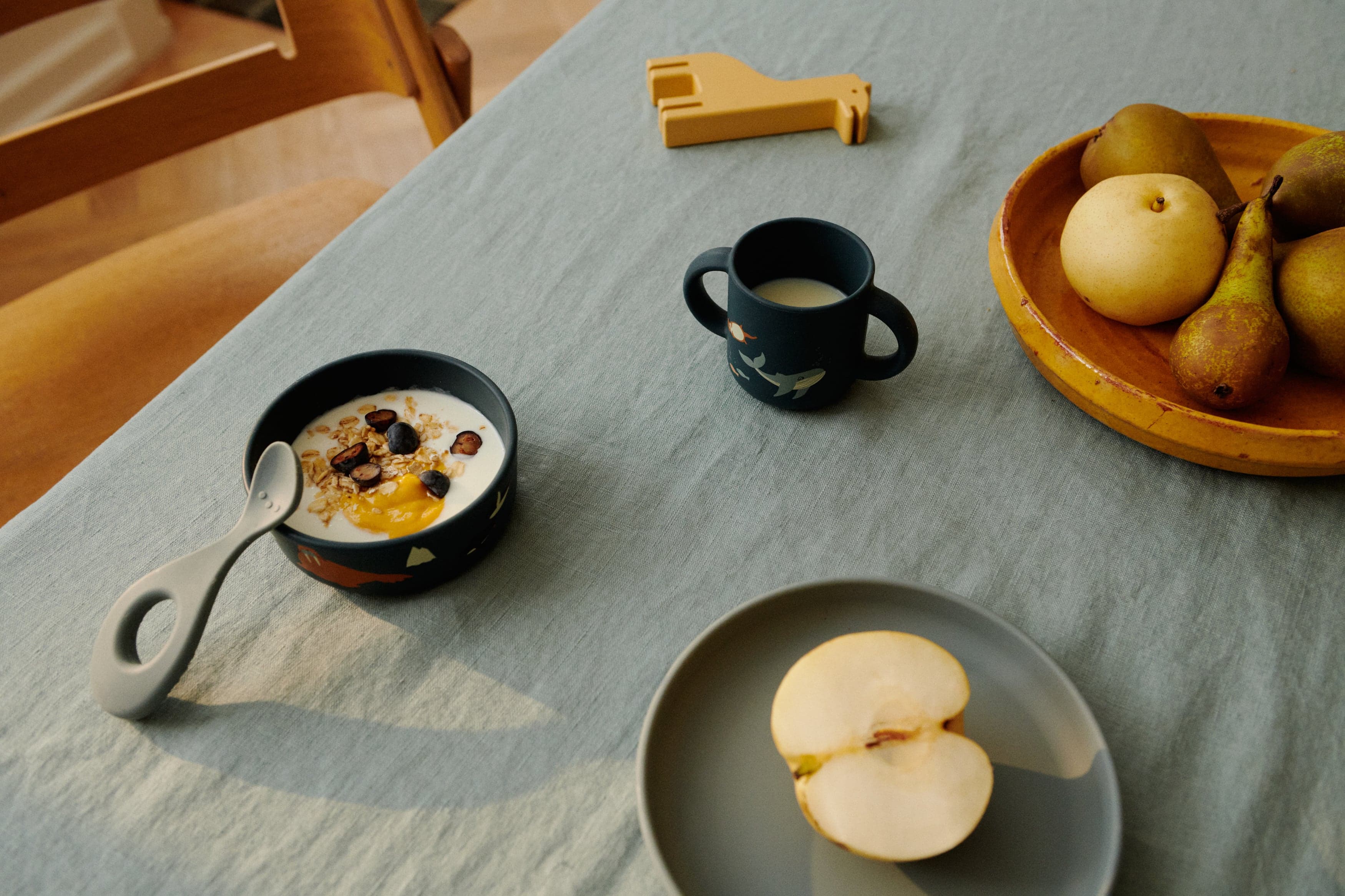 LIEWOOD Vivi Silikonservis Set Arctic Sea/Ocean View - produktbild 2